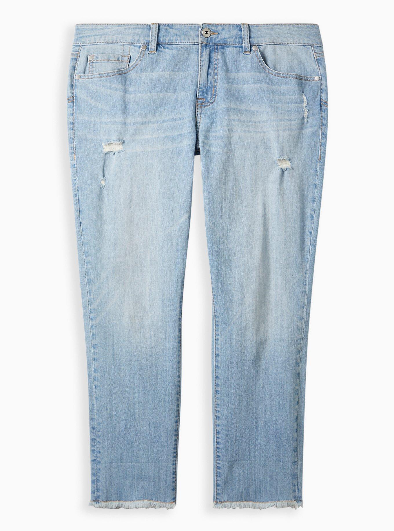 Plus Size Crop Boyfriend Straight Vintage Stretch Mid-Rise Jean, BITE THE BULLET, hi-res