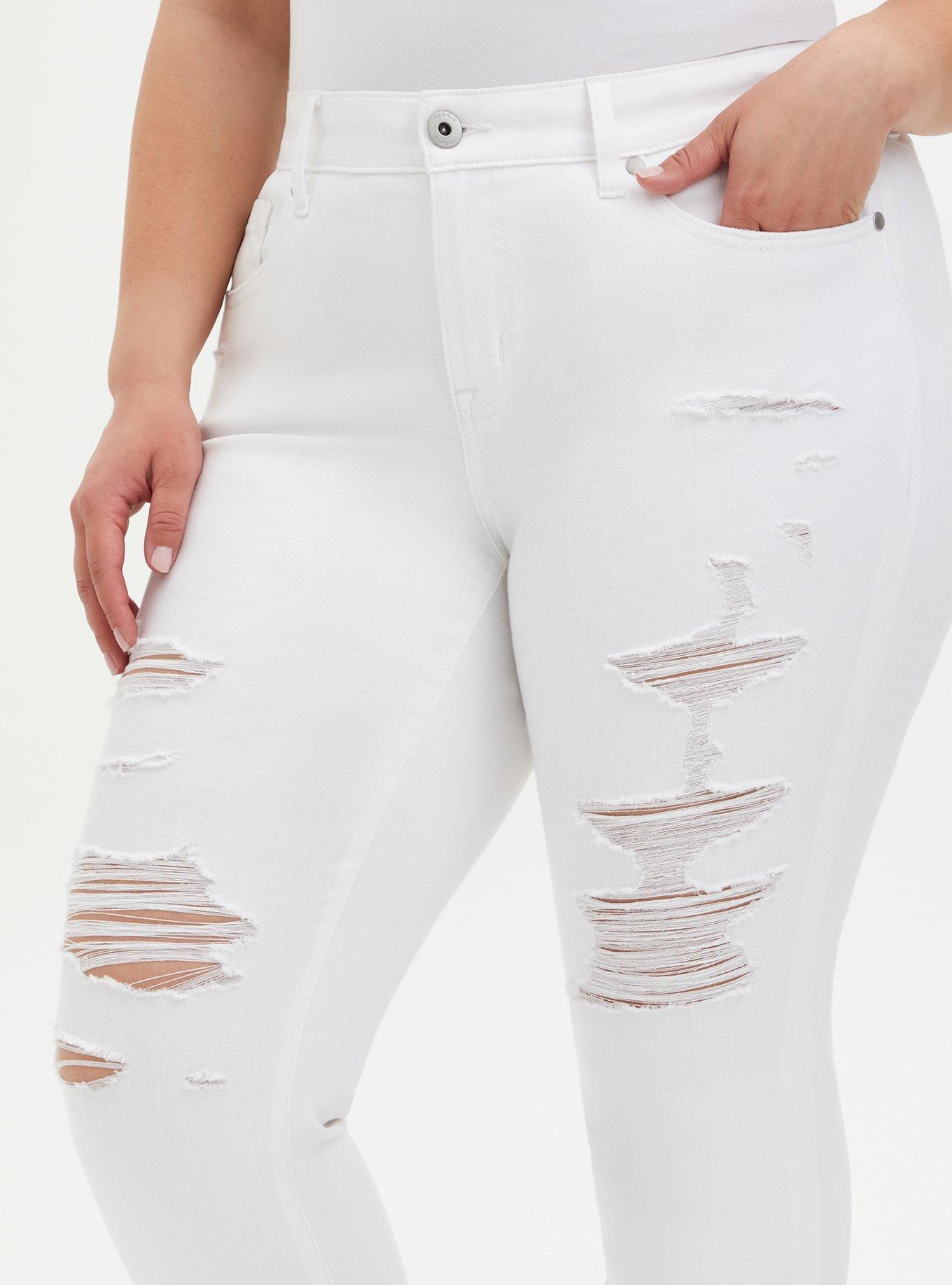 Crop Boyfriend Straight Vintage Stretch Mid-Rise Jean, DESTRUCTED WHITE, alternate