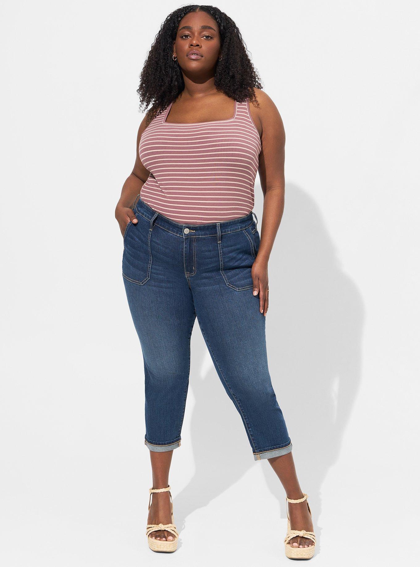 Plus Size - Boyfriend Straight Vintage Stretch Mid-Rise Jean - Torrid