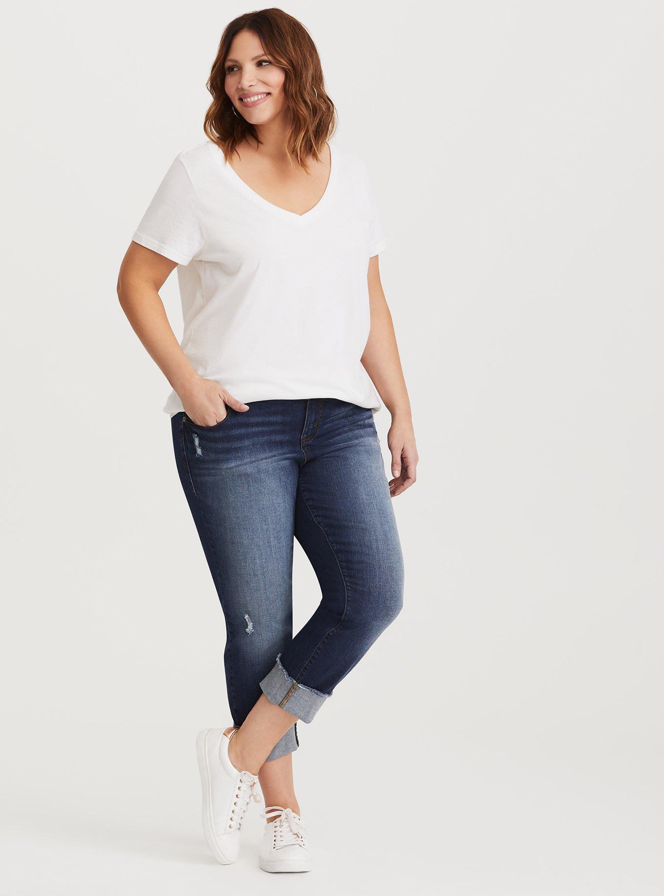 Plus Size - Boyfriend Straight Vintage Stretch Mid-Rise Jean - Torrid