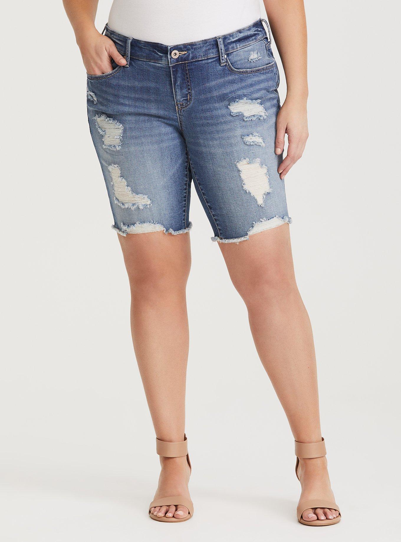 Plus Size - Bermuda Boyfriend Vintage Stretch Mid-Rise Short - Torrid