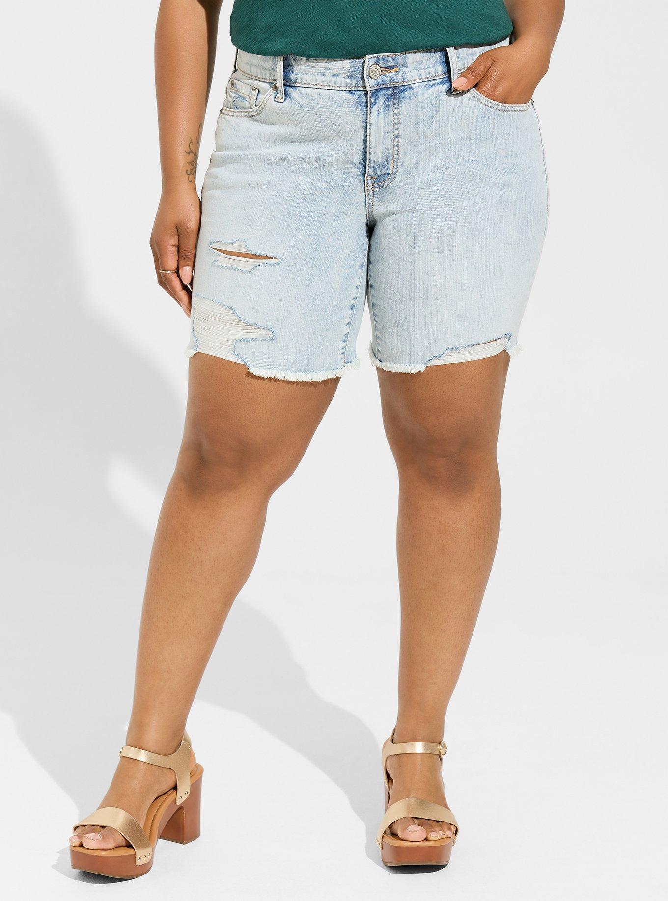 Plus Size - Bermuda Boyfriend Vintage Stretch Mid-Rise Short - Torrid