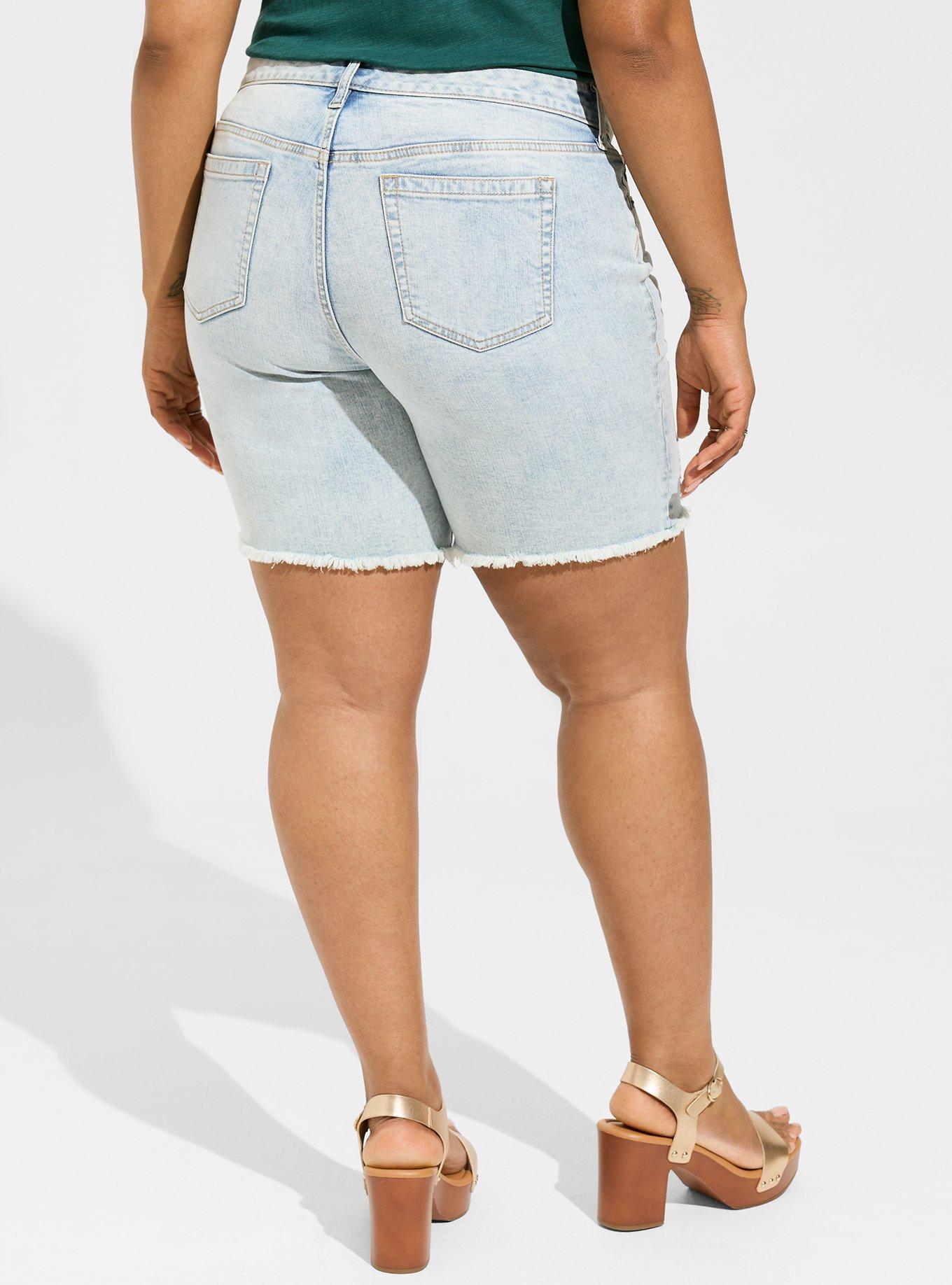 Plus Size - Perfect Boyfriend Bermuda Vintage Stretch Mid-Rise Short -  Torrid