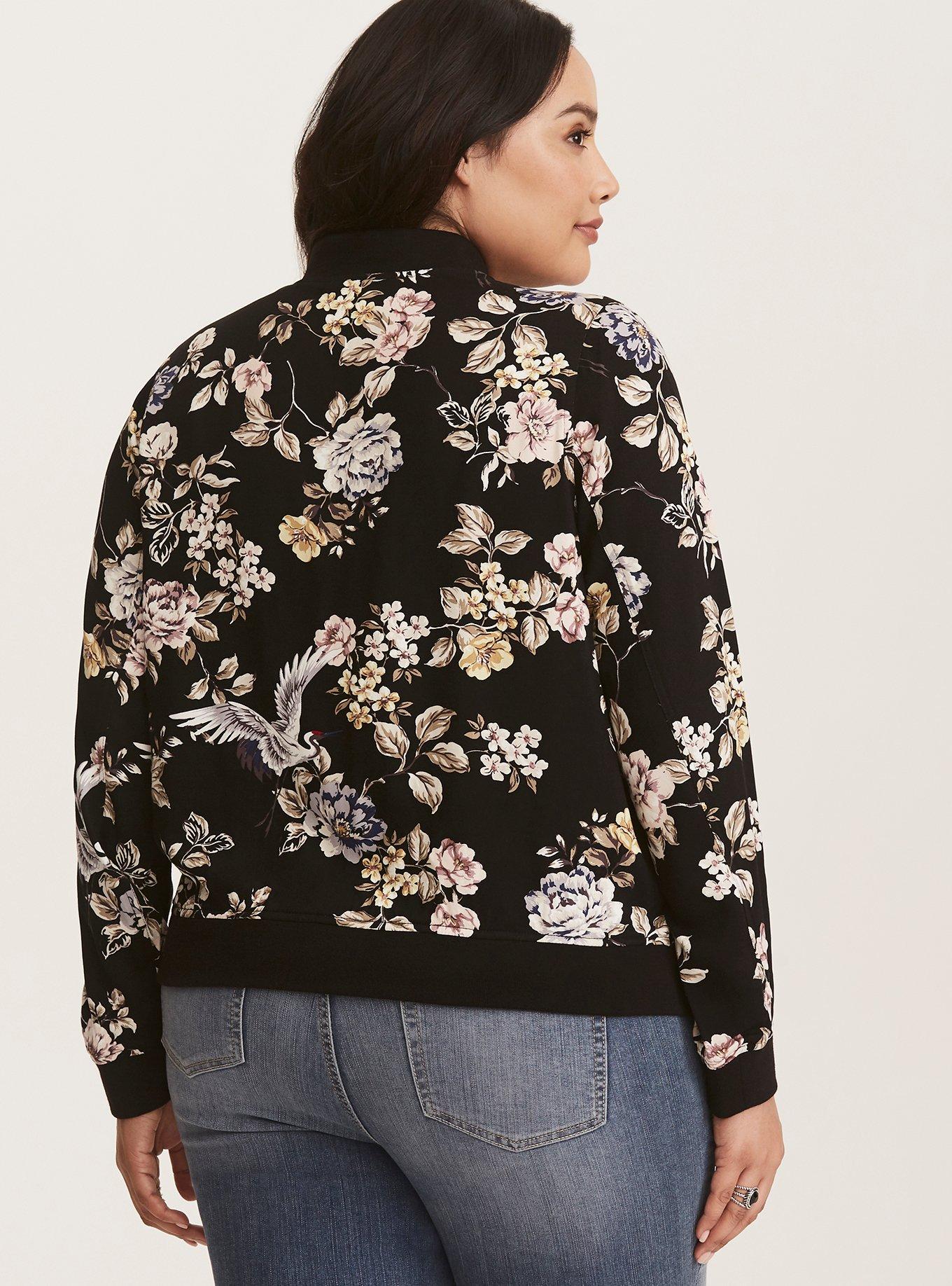 Twill Print Bomber, , alternate