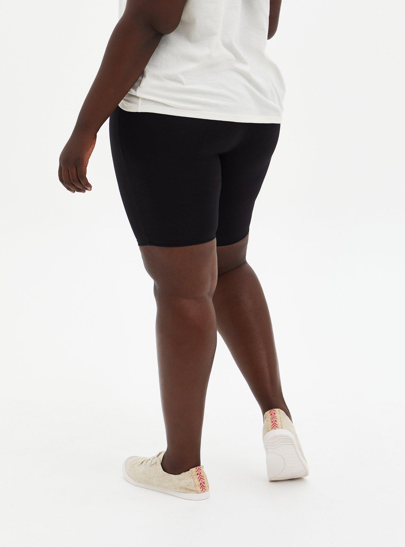 Black bike best sale shorts plus size