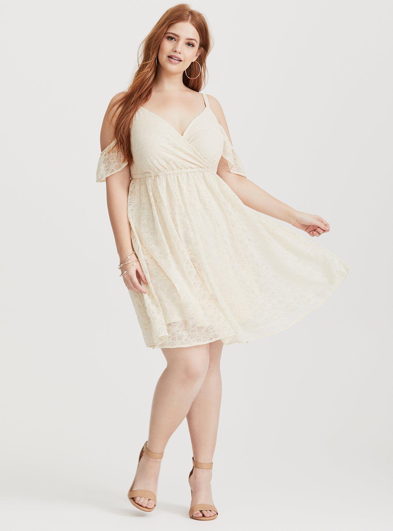 Way with words outlet white lace skater dress