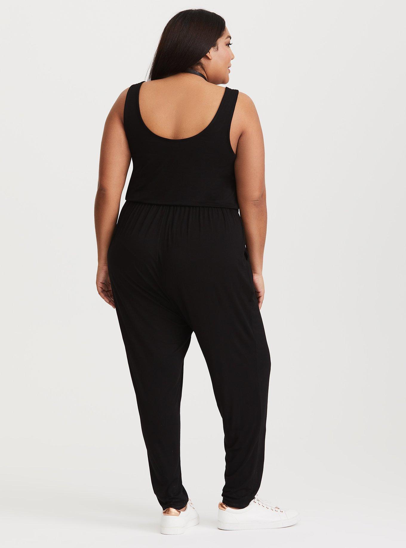 Jumpsuit Women, Plus Size Jumpsuit, Jersey Jumpsuit, Harem Jumpsuit, Plus  Size Clothing, Black Jumpsuit, Loose Jumpsuit, Casual G1338 