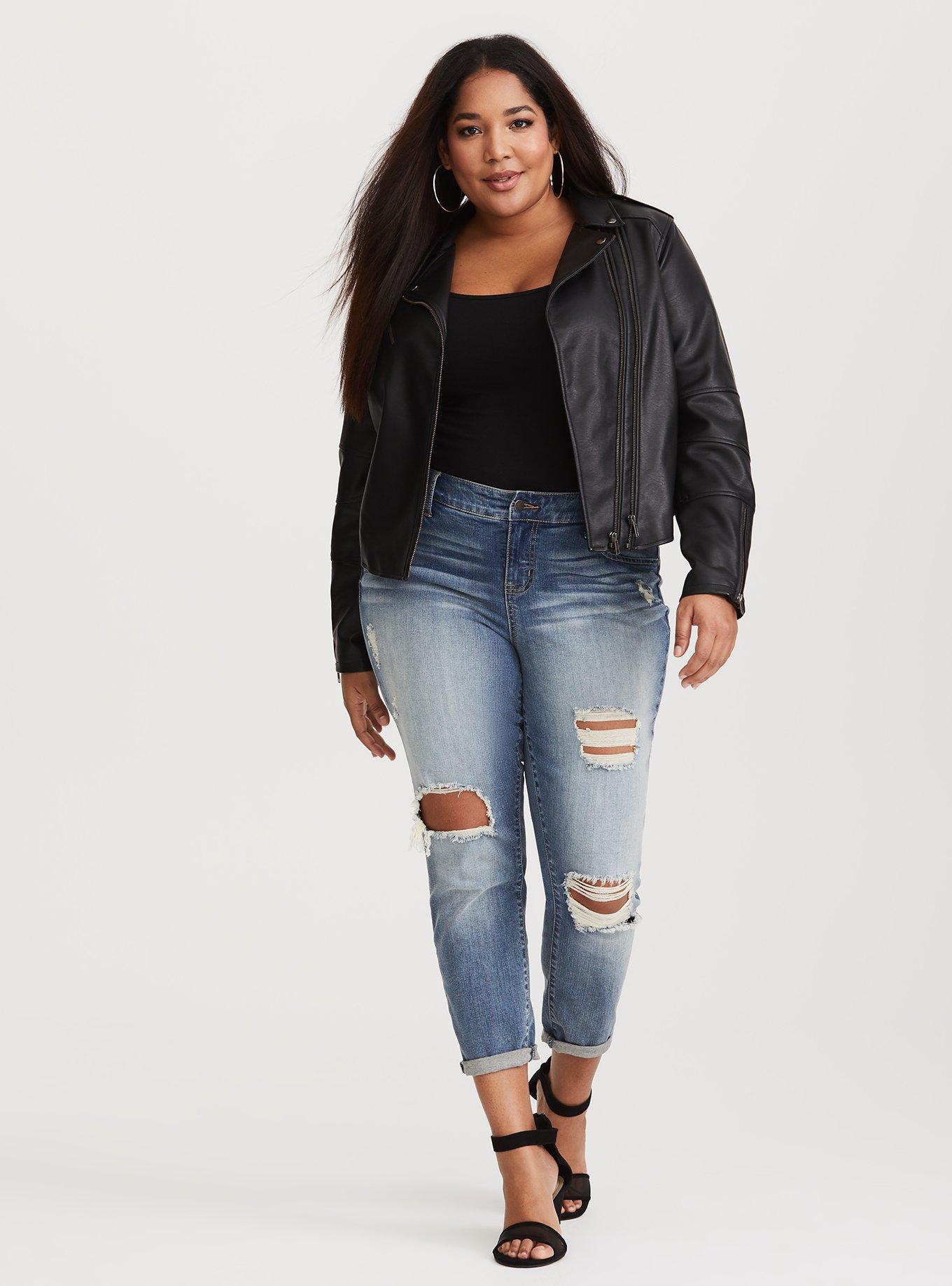 Torrid leather jacket outlet with roses