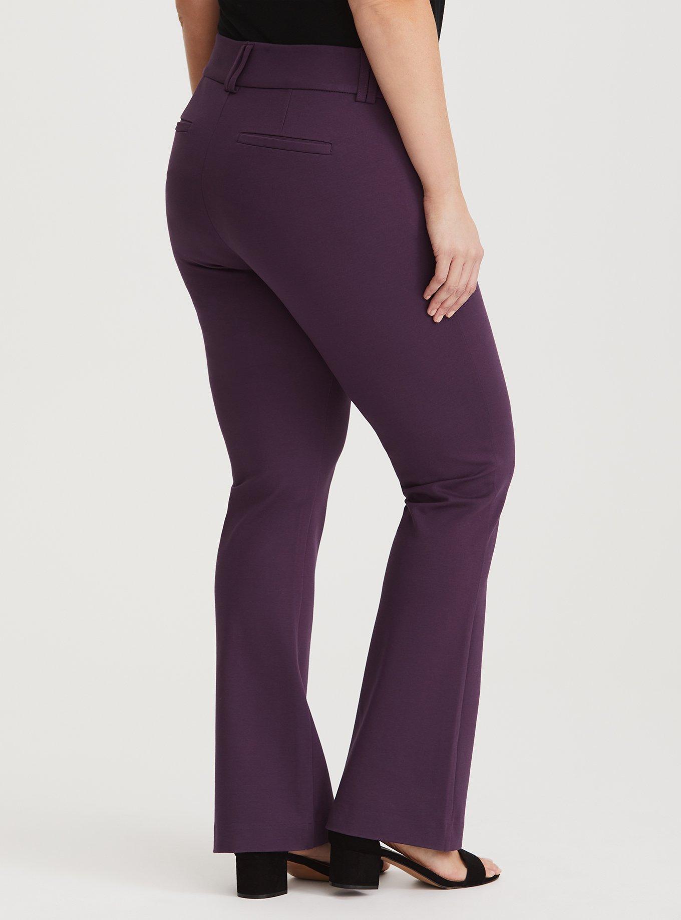 Purple Trouser Pant - Ponte, PURPLE INDIGO, alternate