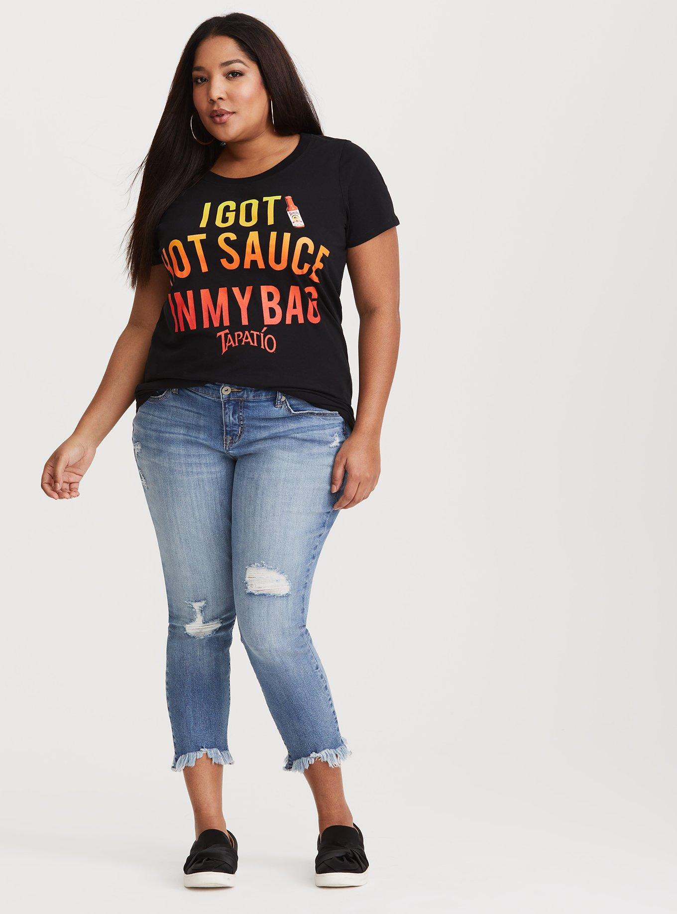 Tapatio Hot Sauce Graphic Black Crew Tee, DEEP BLACK, alternate