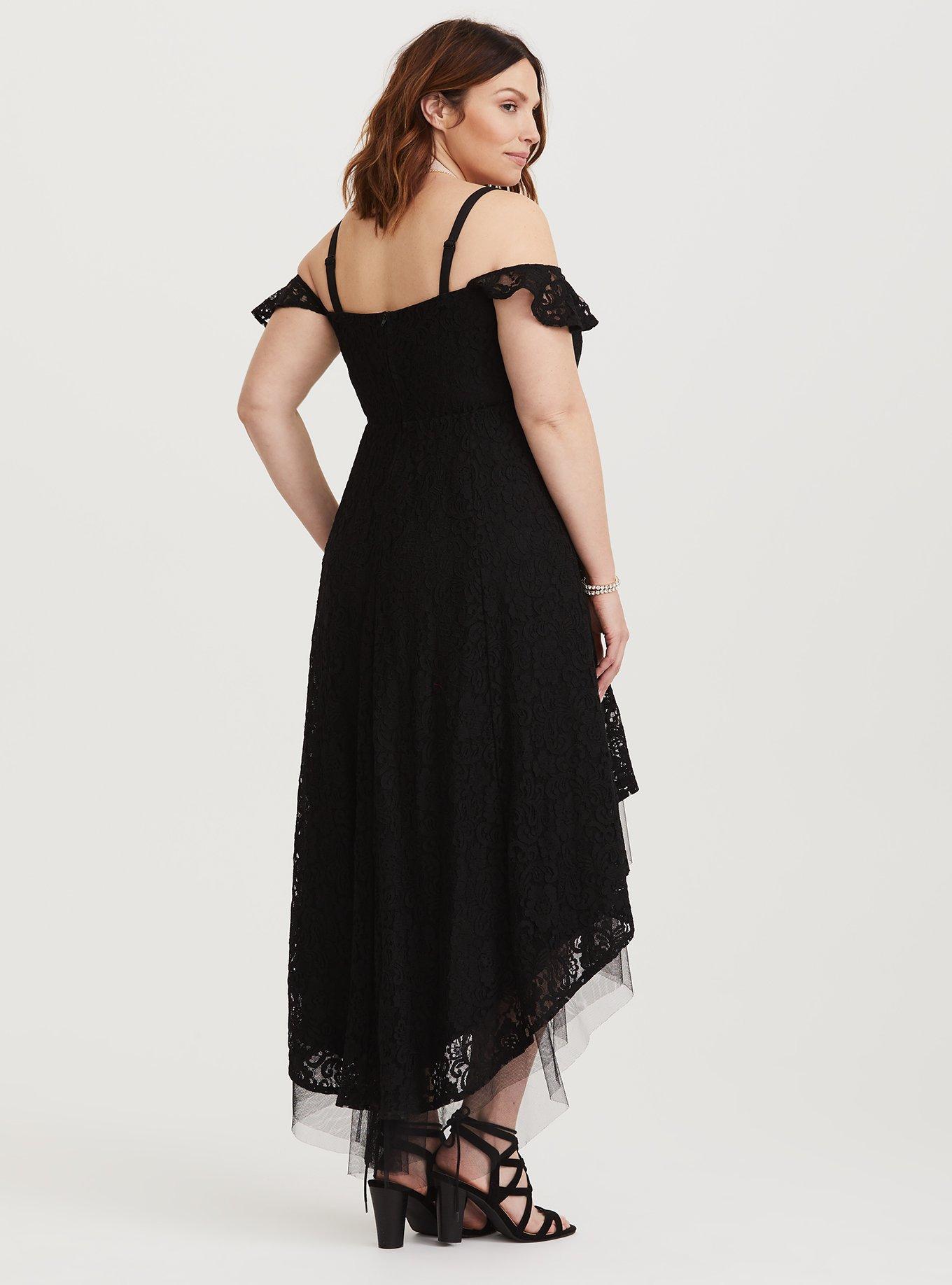 Special Occasion Black Lace Midi Dress, DEEP BLACK, alternate