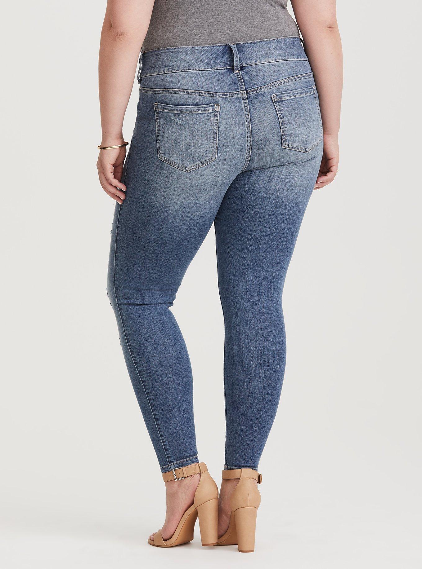 Light Wash Ultra Distressed Jegging main image 1