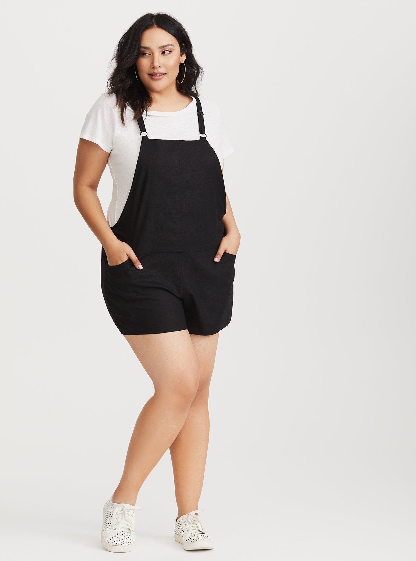 Torrid overalls hot sale shorts