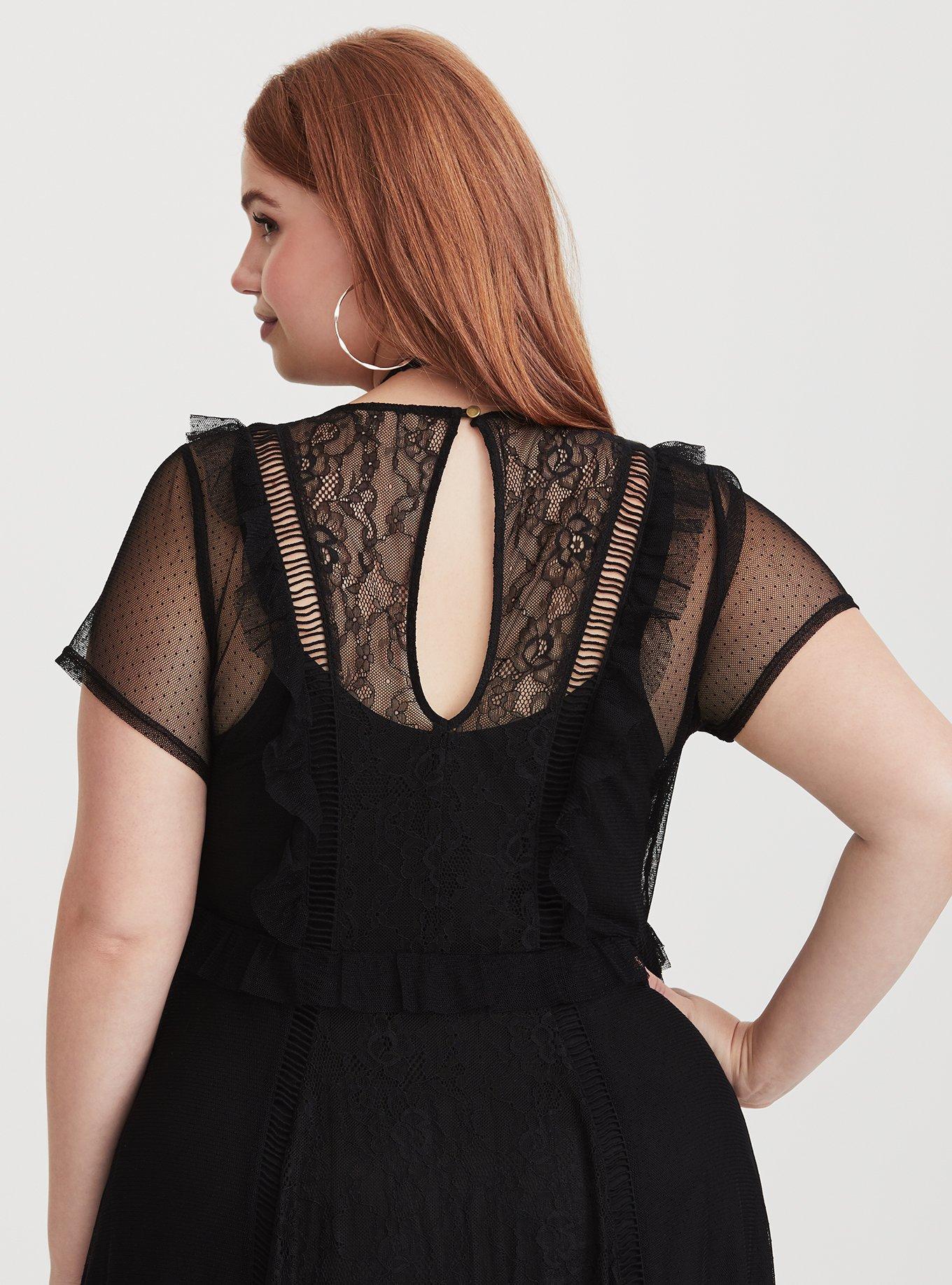 Torrid black lace outlet dress