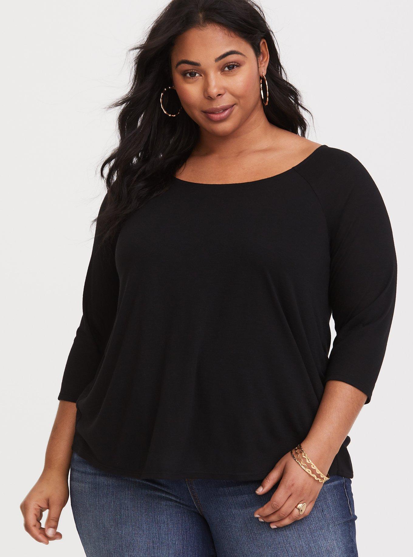 Torrid Cute Grey Off-Shoulder Twist Tee Shirt Plus Size 2X, 18/20