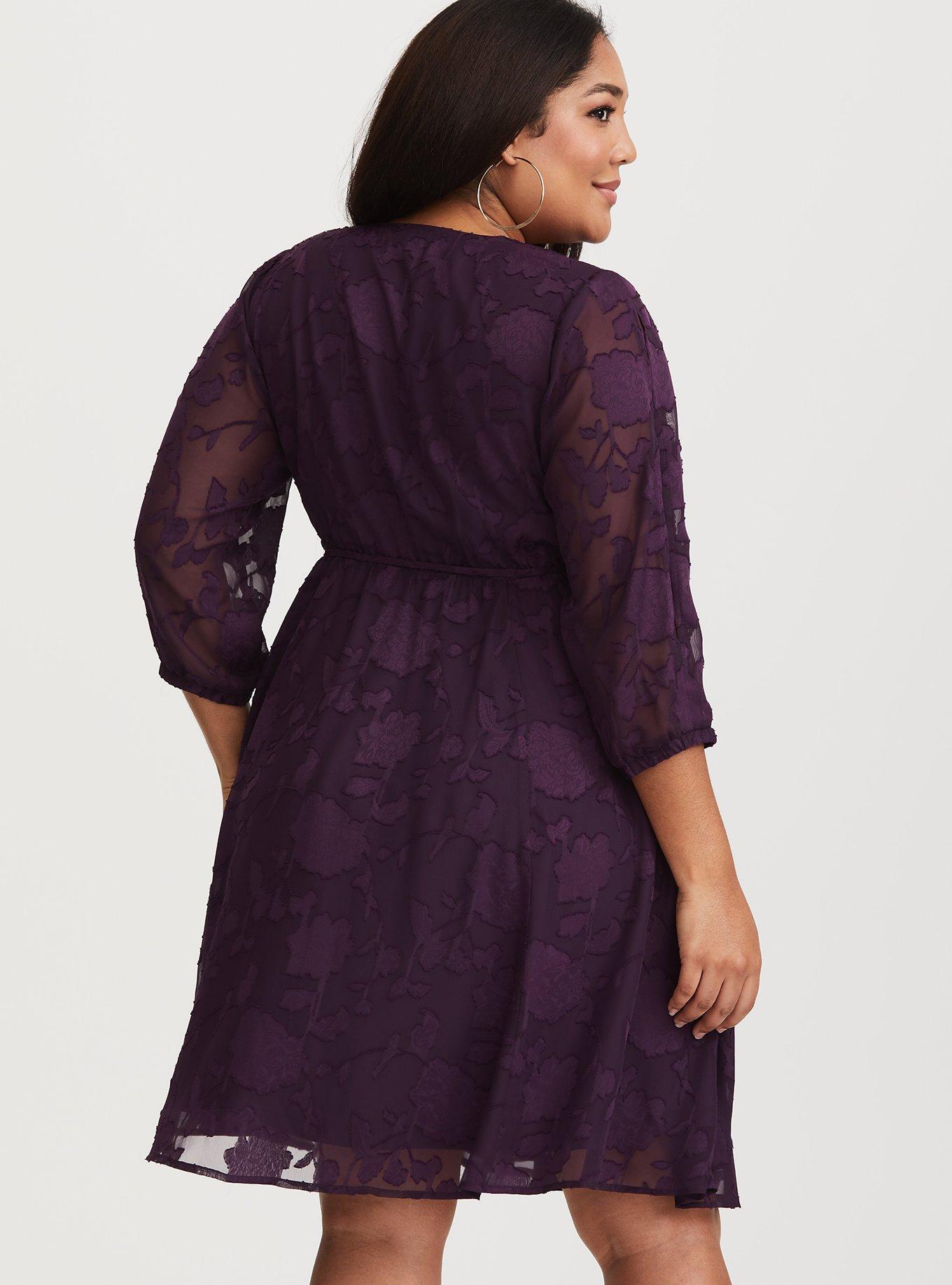 Torrid purple outlet floral dress