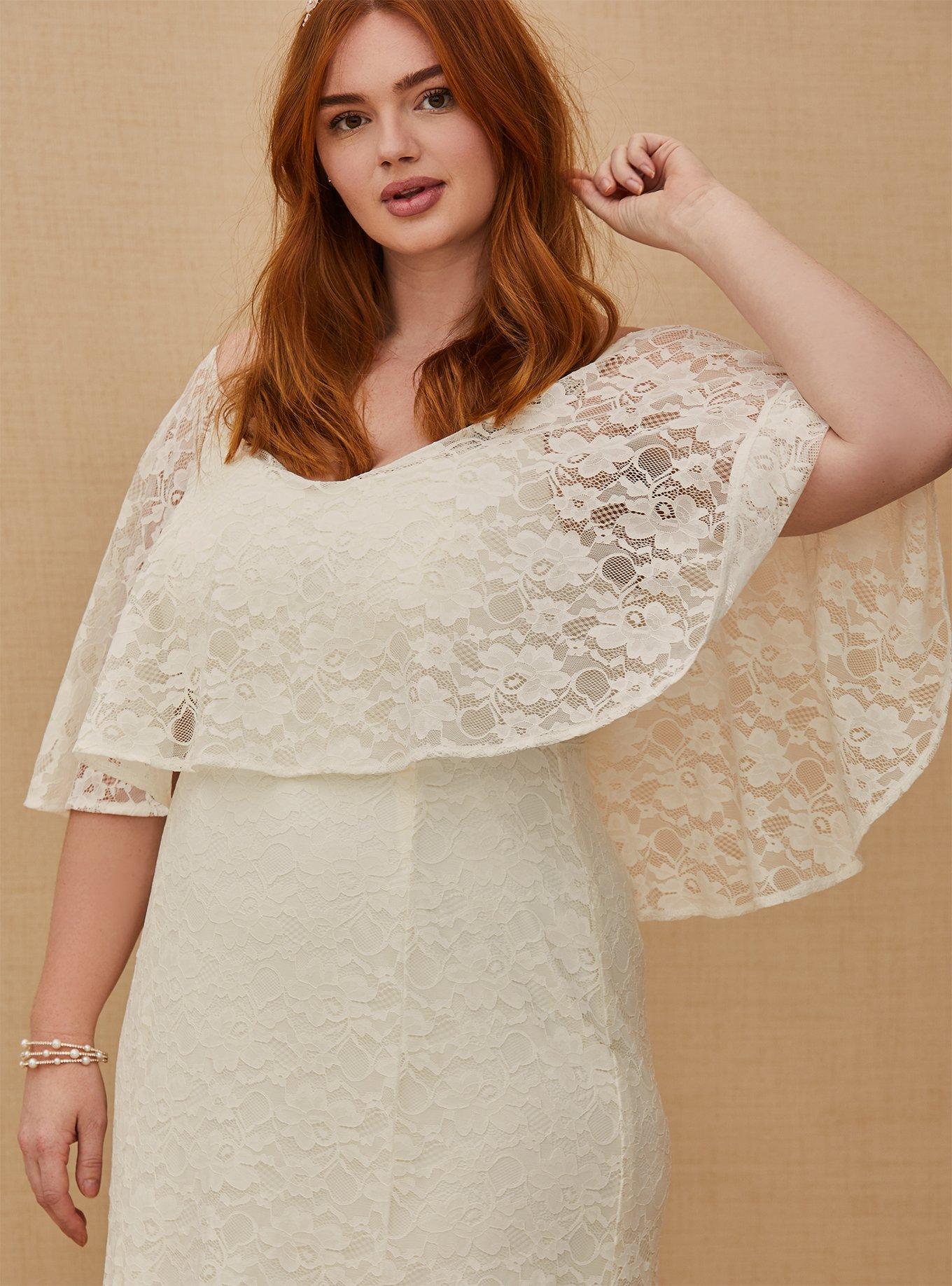 Lace Dress with Capelet