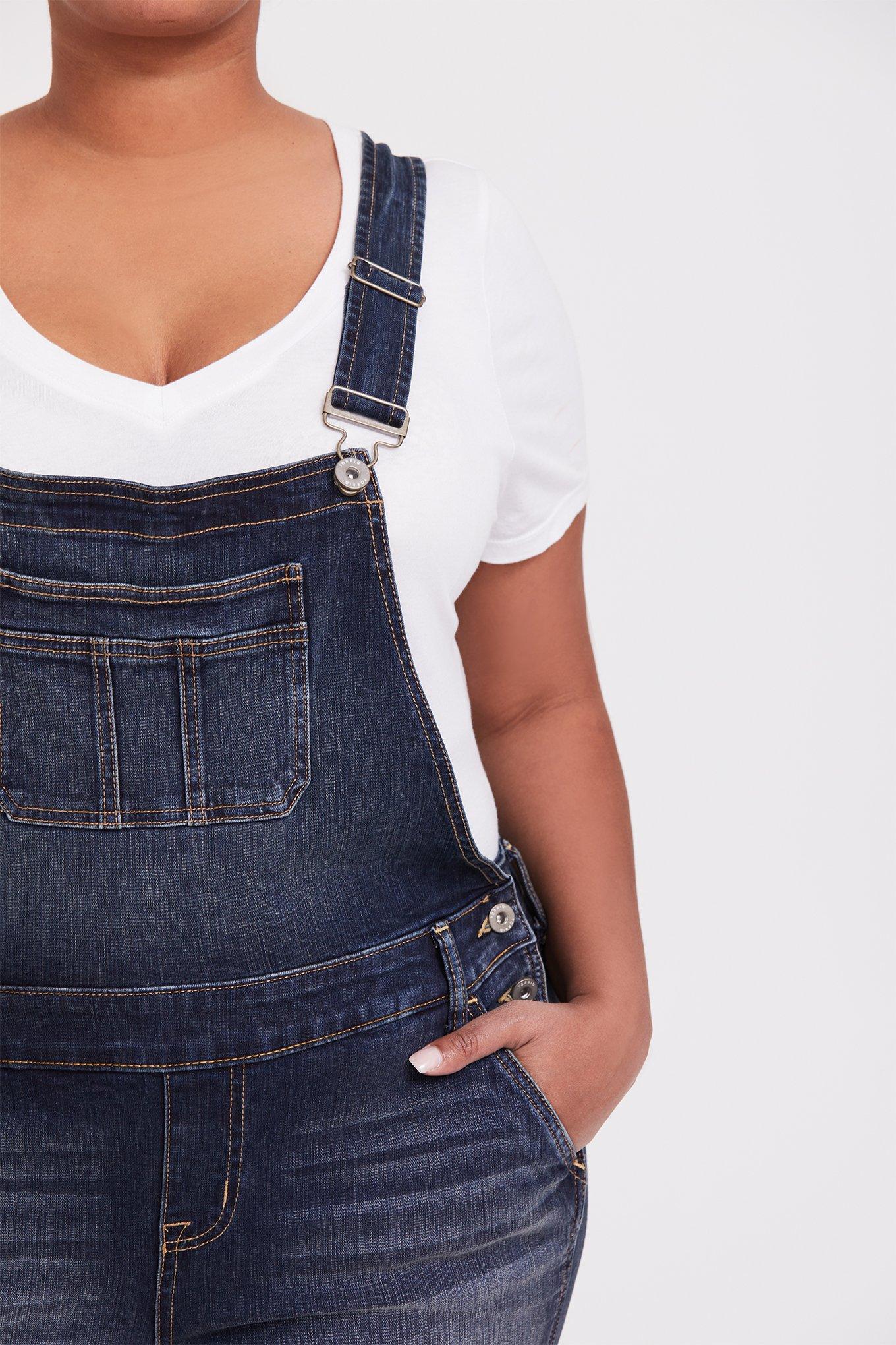 Torrid denim hot sale overalls