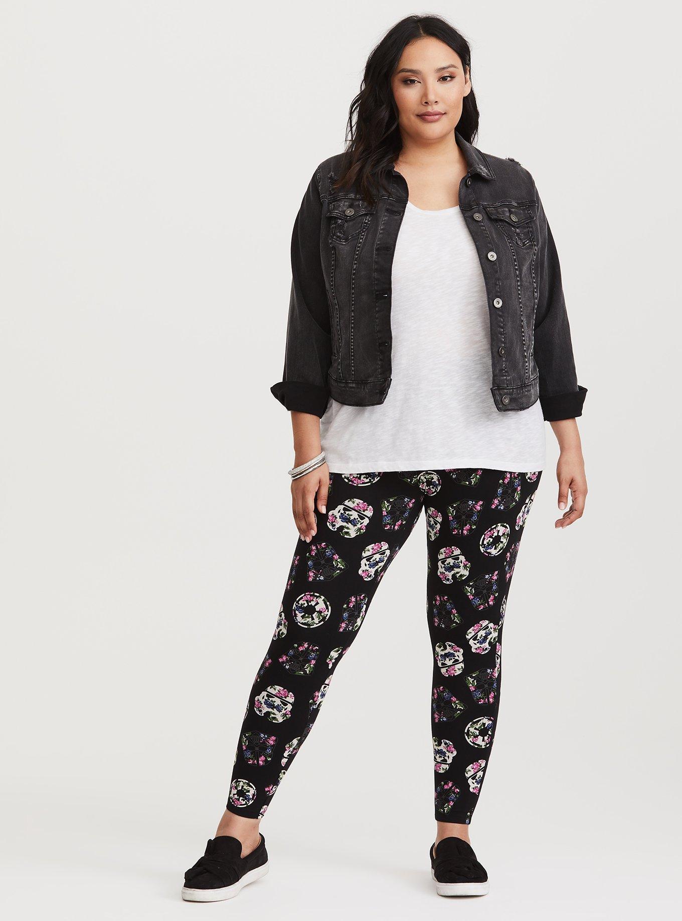 Plus Size Floral Leggings