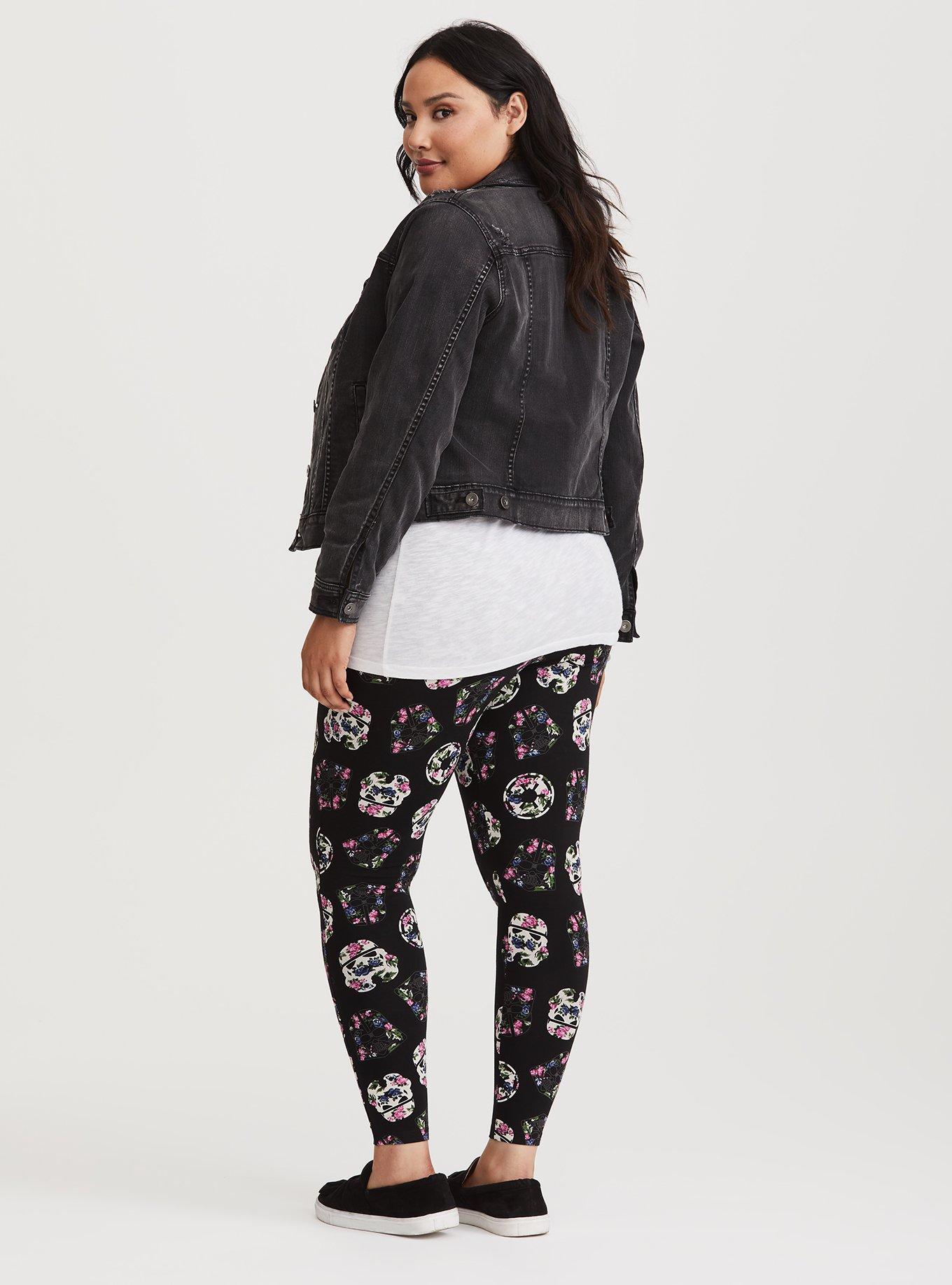 Plus Size - Star Wars Black Floral Legging - Torrid