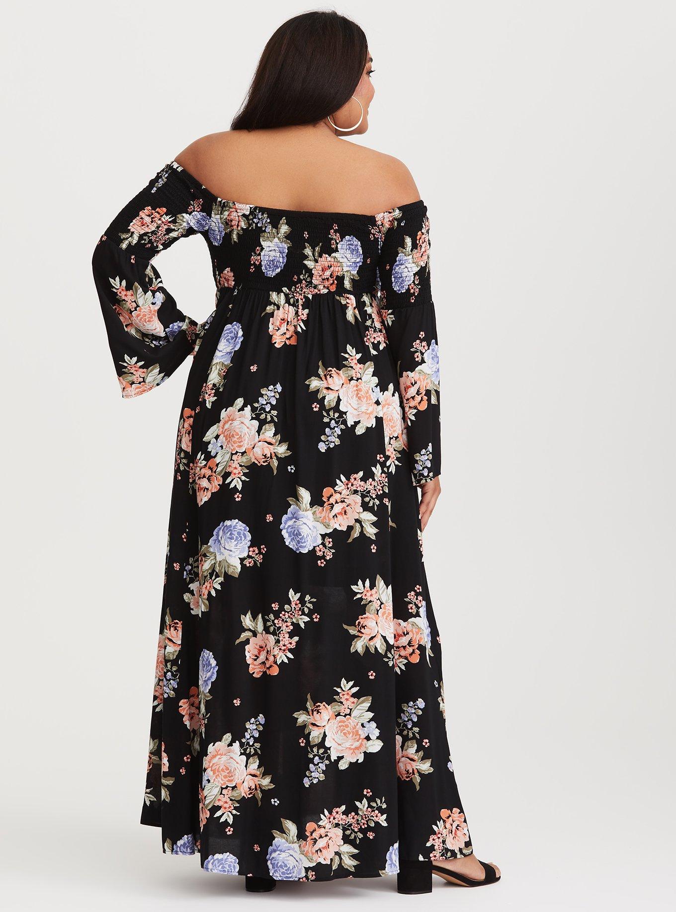 Plus Size - Floral Smocked Maxi Dress (Short Inseam Now Available) - Torrid