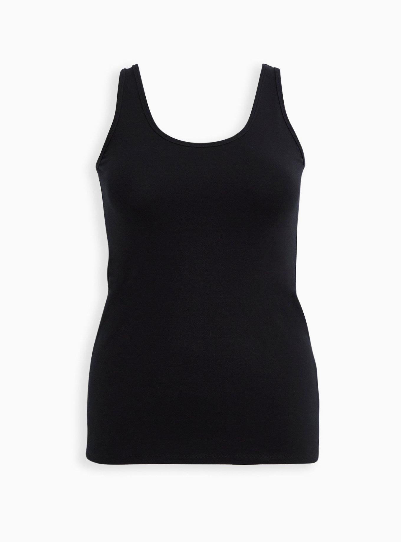 トップス theredthread massage tank black Plus Size - Foxy Scoop Neck Tank - Torrid