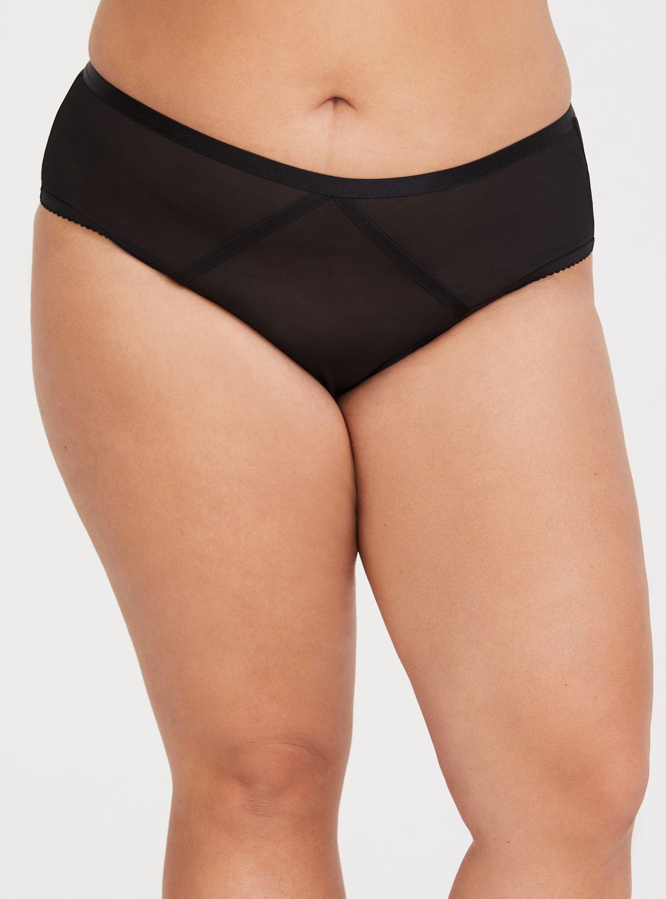 Plus Size - Simply Mesh Hipster Panty With Lattice Back - Torrid