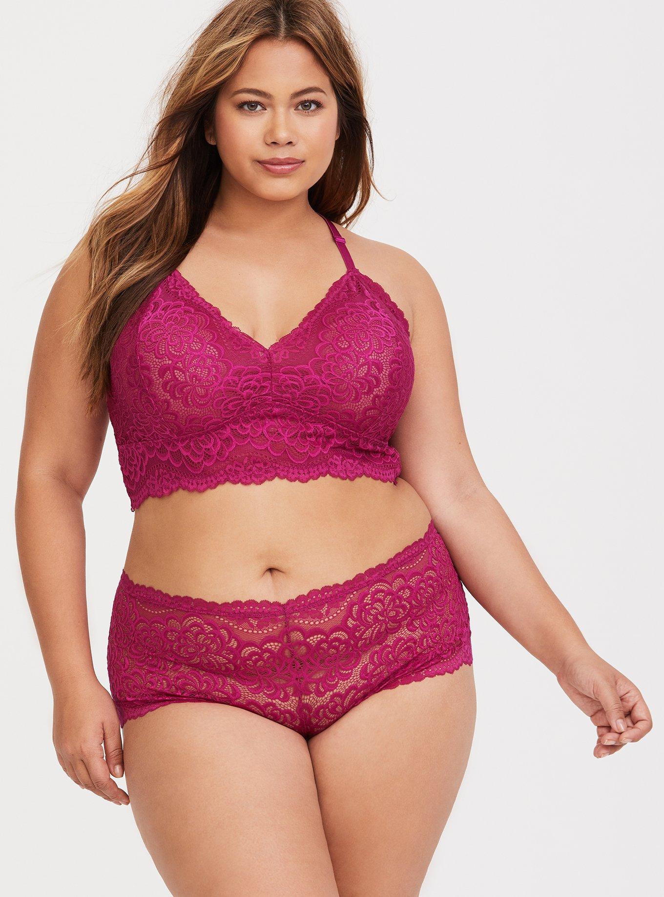 Plus Size - Simply Lace Mid-Rise Cheeky Panty - Torrid