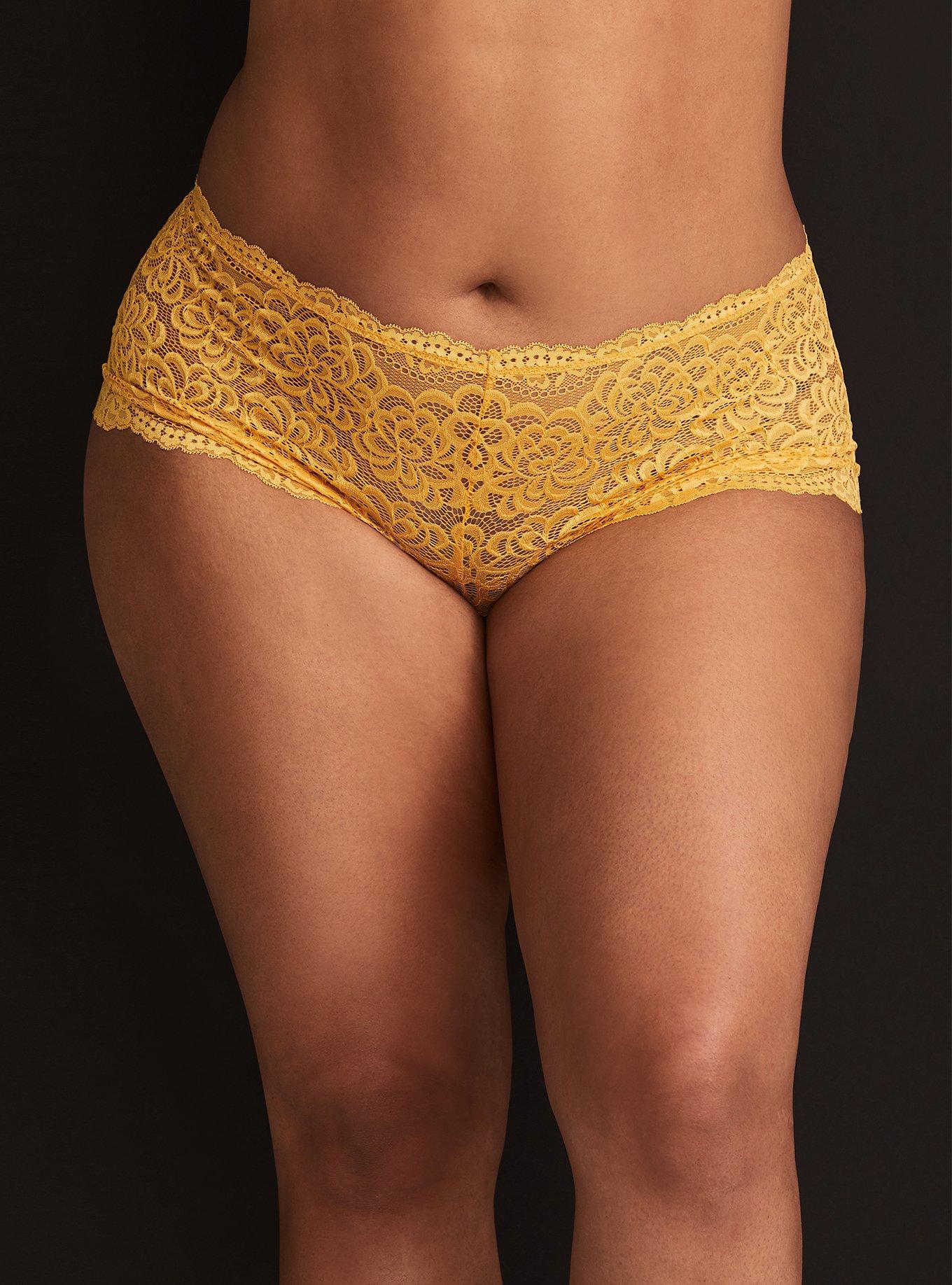 Buy Mid Waist Giraffe Print Hipster Panty in Golden Yellow with