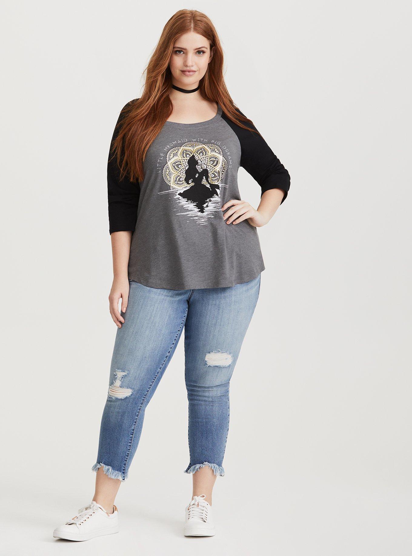 Disney Ariel Grey Raglan Tee, NONEC, alternate