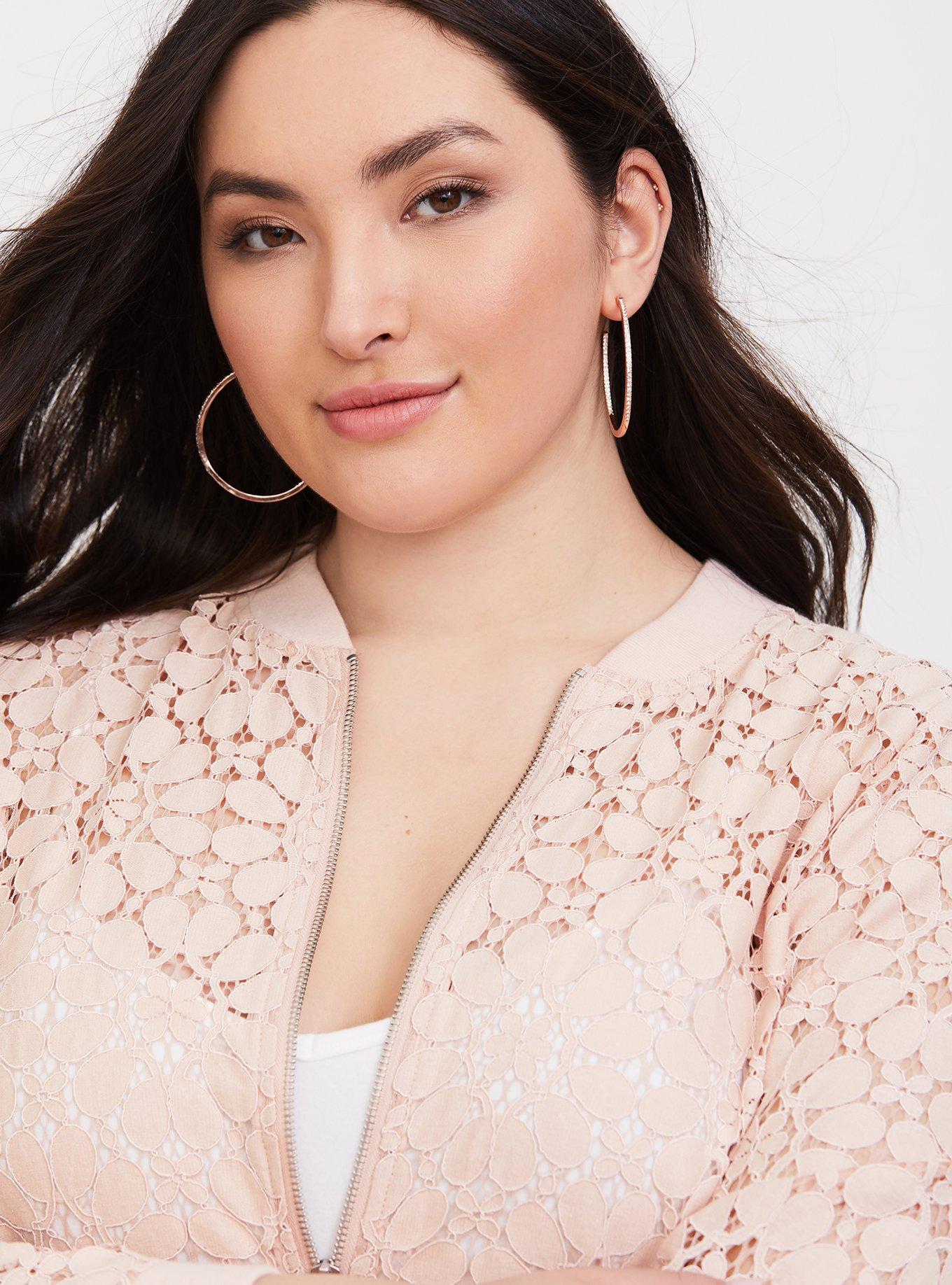 Blush lace jacket best sale