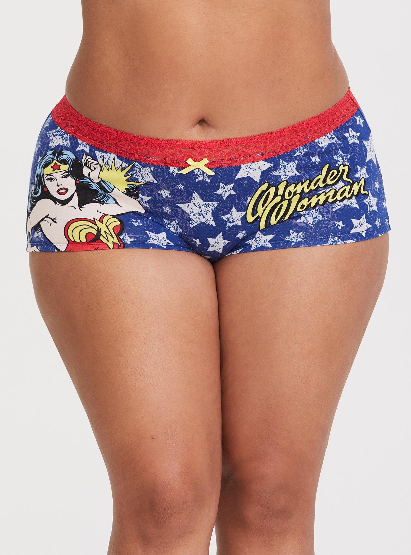 Plus Size - Wonder Woman Cotton Boyshort Panty - Torrid
