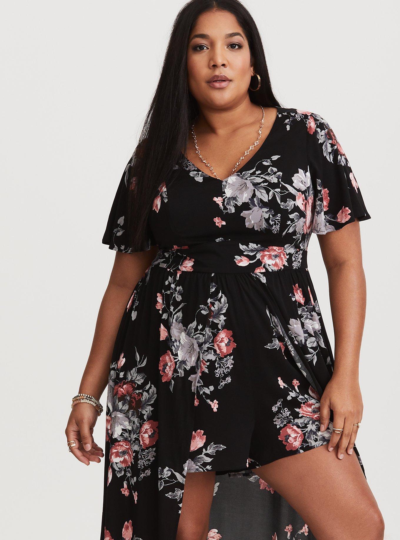 Plus Size - Retro Wired Swim Romper - Floral - Torrid