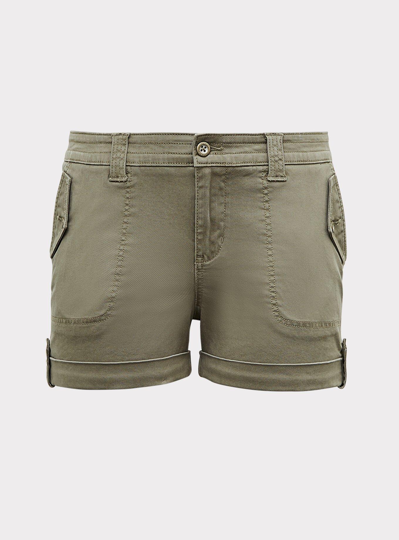 Plus Size 3.5 Inch Military Stretch Twill Mid Rise Short Torrid