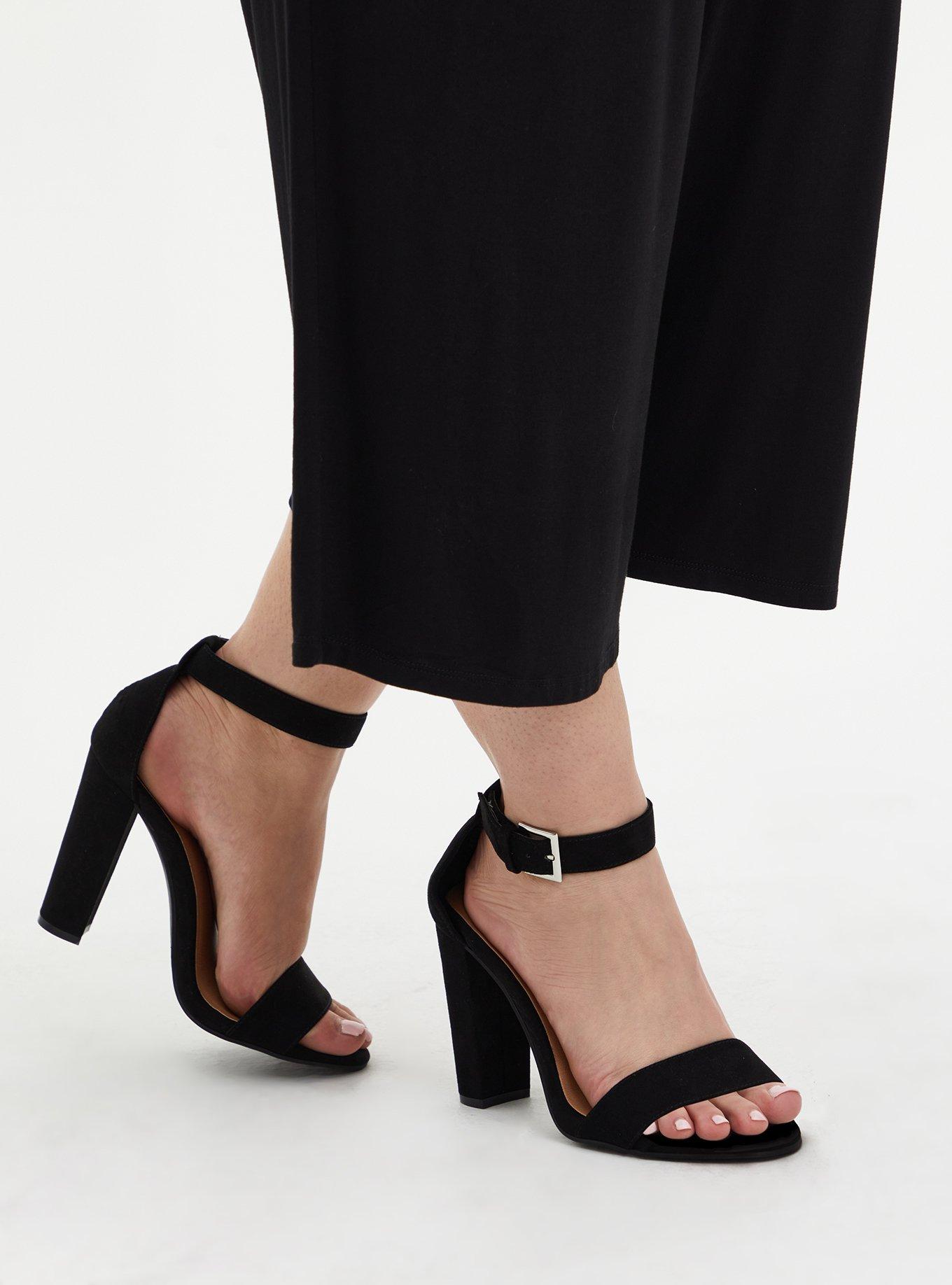 Two Strap Tapered Heel Sandal (WW