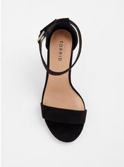 Two Strap Tapered Heel Sandal (WW), BLACK, alternate