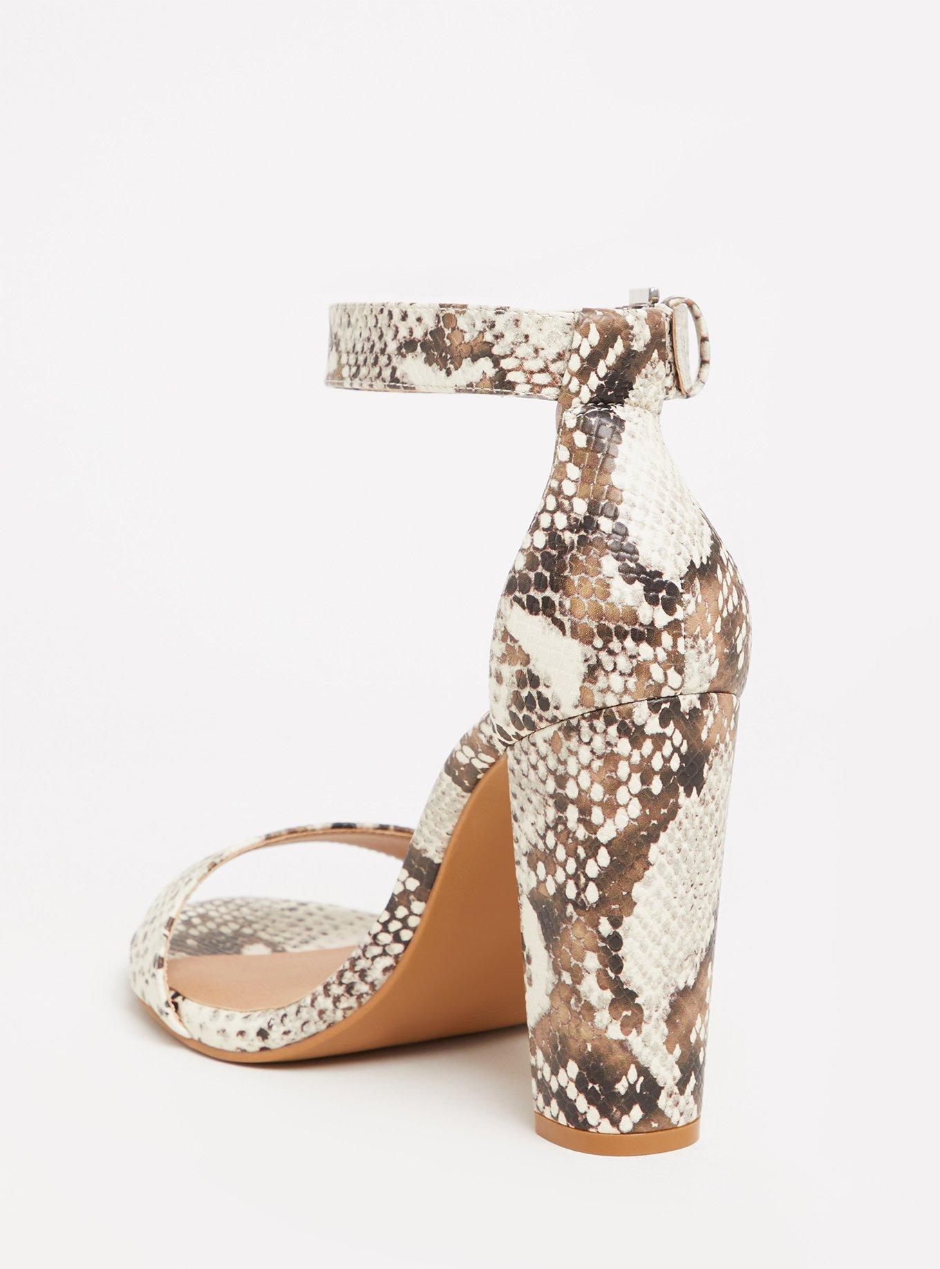 Two Strap Tapered Heel Sandal (WW), SNAKESKIN, alternate