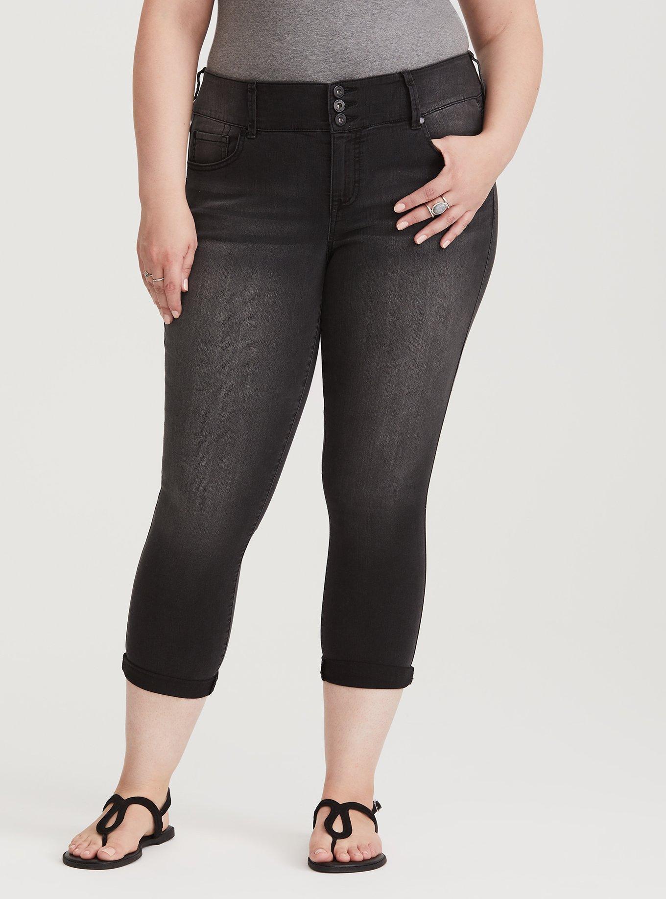 Crop Jegging  - Super Stretch  Black, DEAD OF NIGHT, alternate