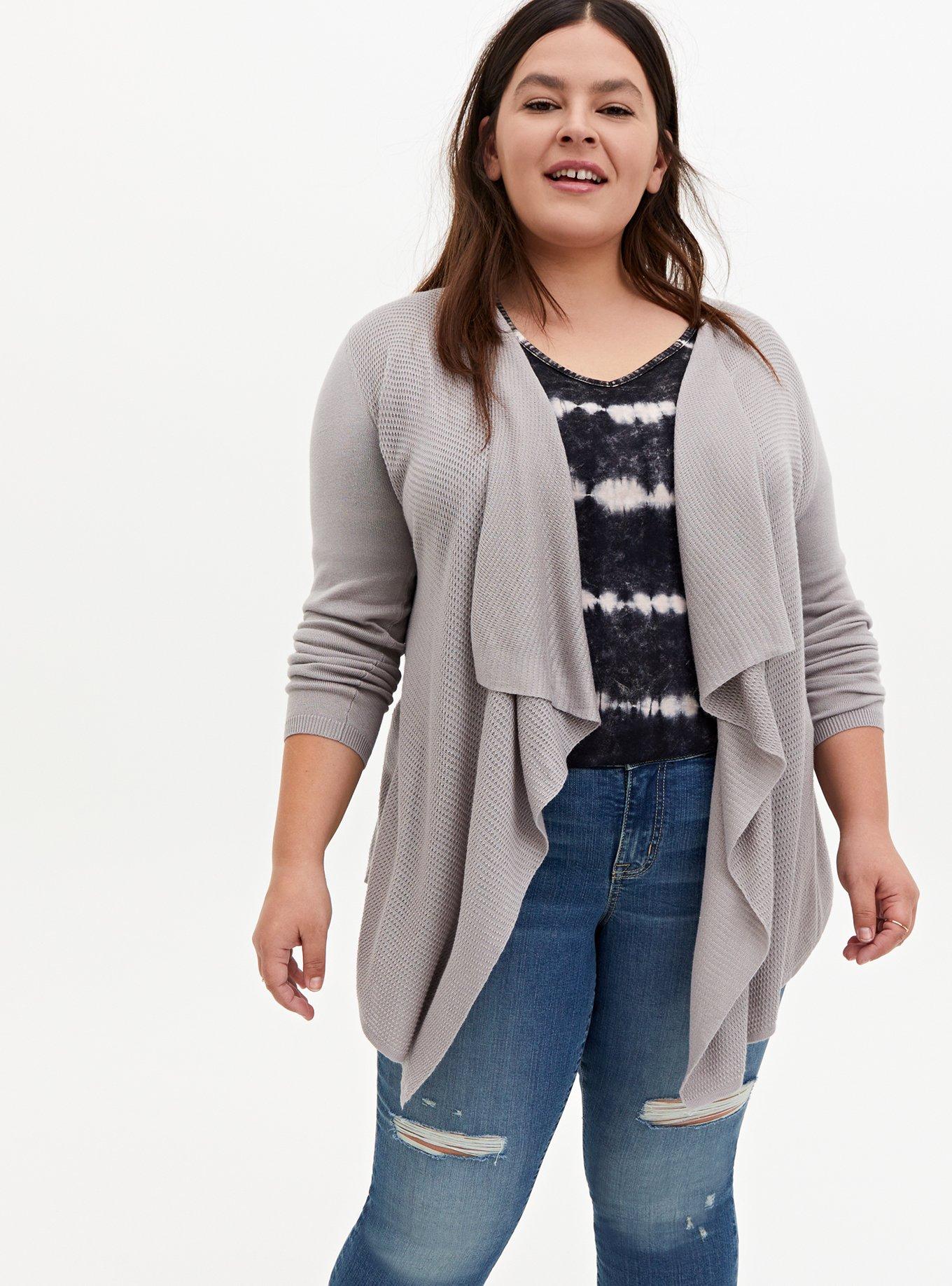 Plus Size Cardigan Drape Front Sweater Torrid