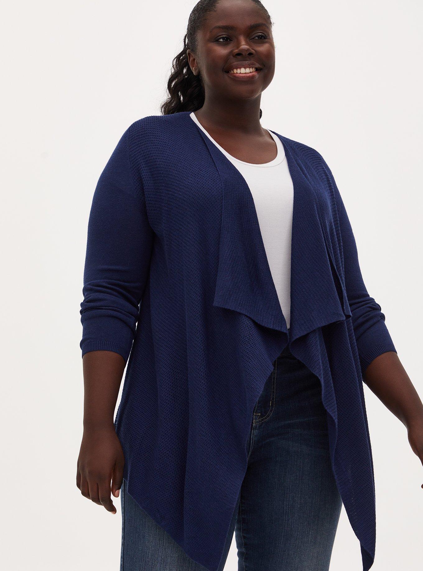 Plus size navy outlet sweater