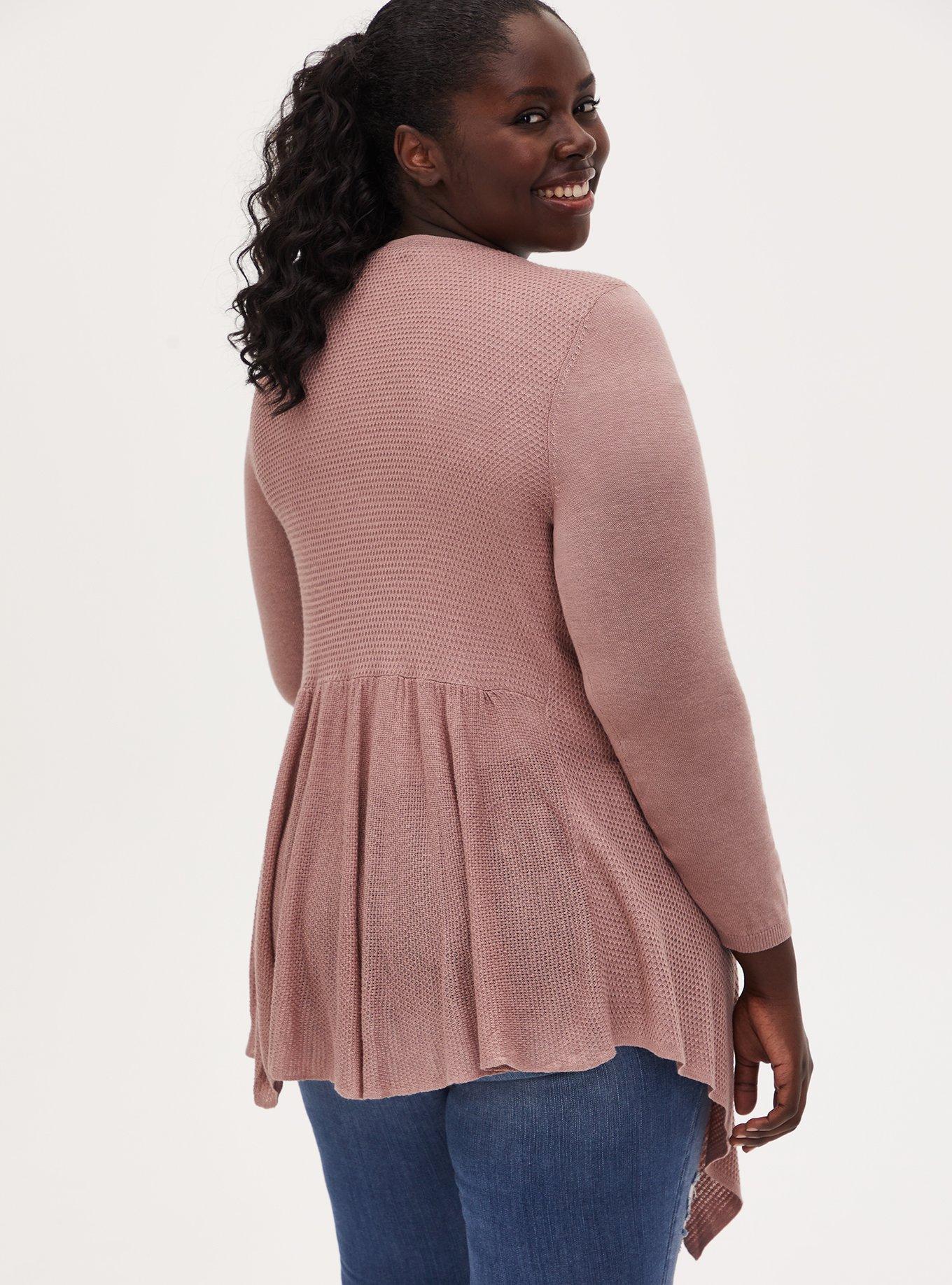 Plus size cheap drape cardigan