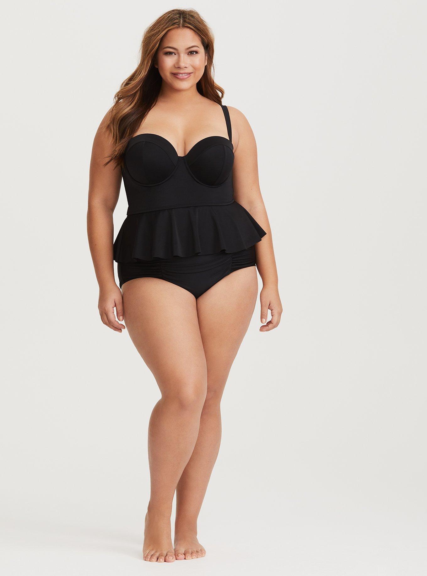 Plus Size - Underwire Peplum Tankini - Torrid