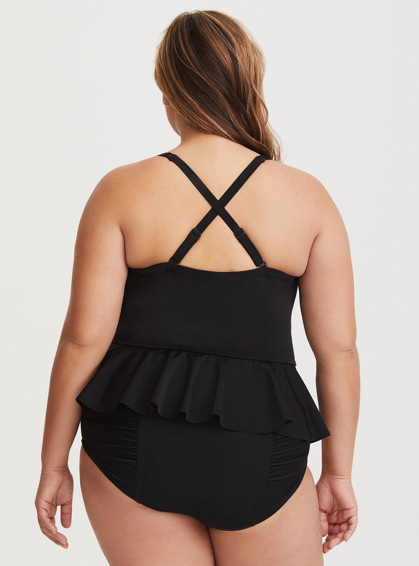 Plus Size - Underwire Peplum Tankini - Torrid