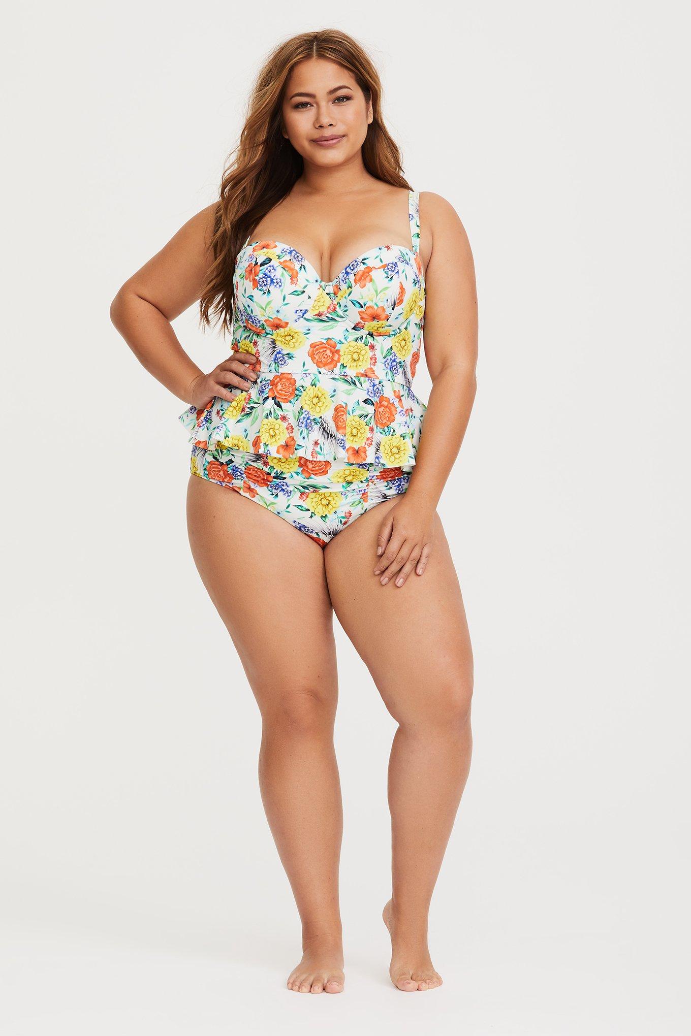 Plus Size - Underwire Swim One Piece - Floral - Torrid