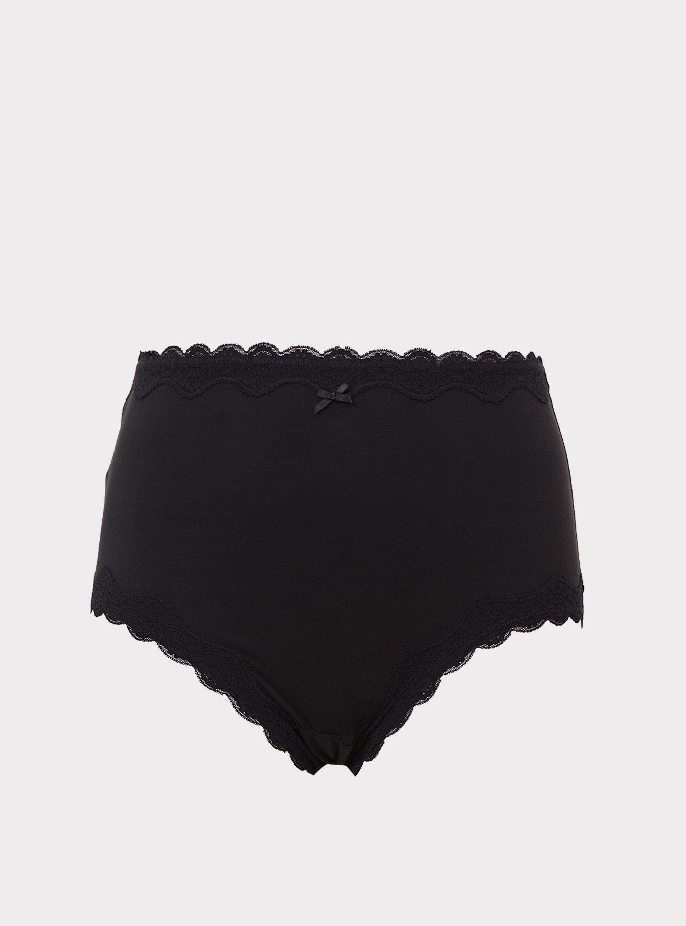 High-Waisted Lace-Trim Boyshort Underwear