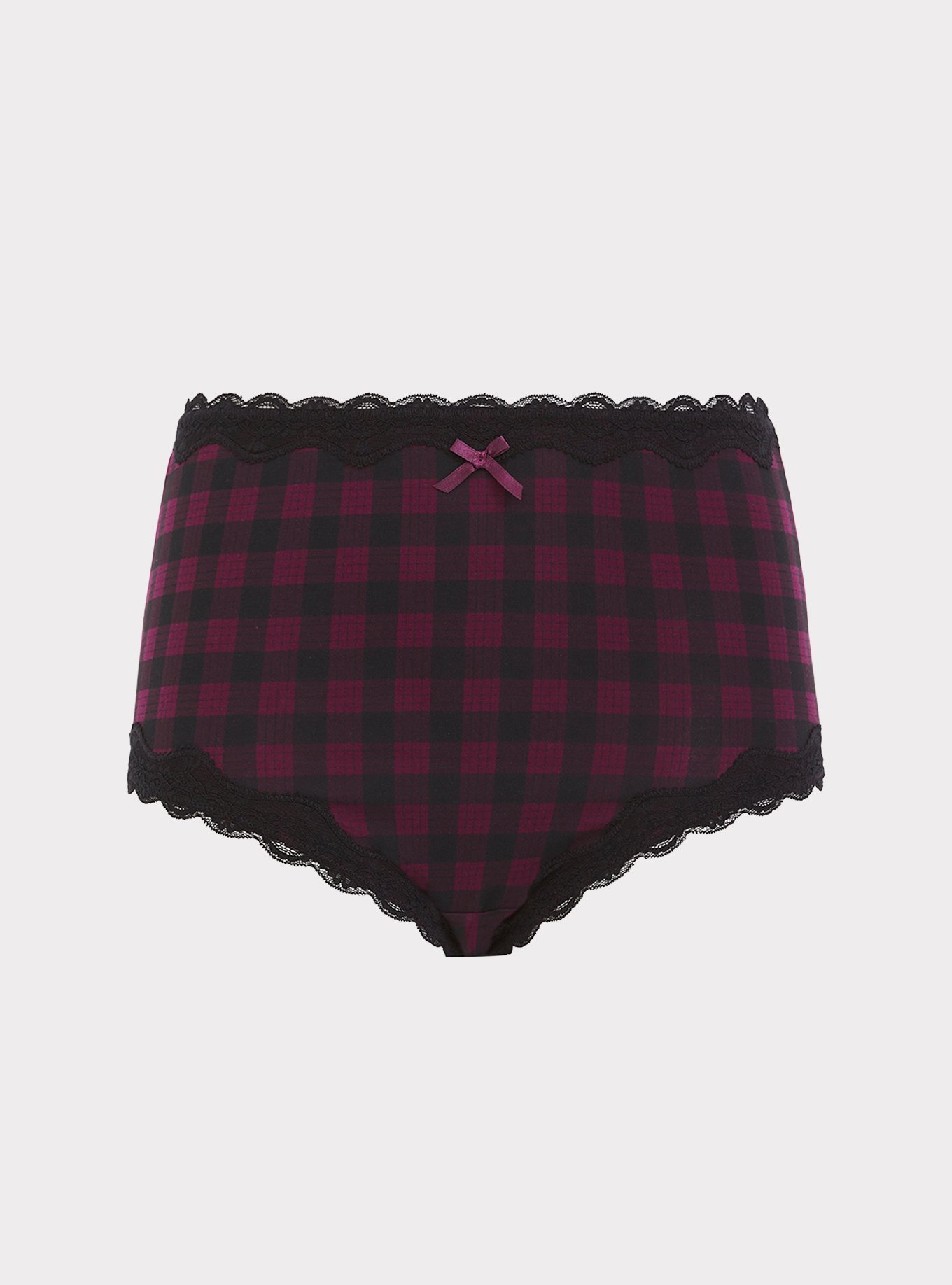 Plus Size - Cotton High-Rise Lace Trim Cheeky Panty - Torrid