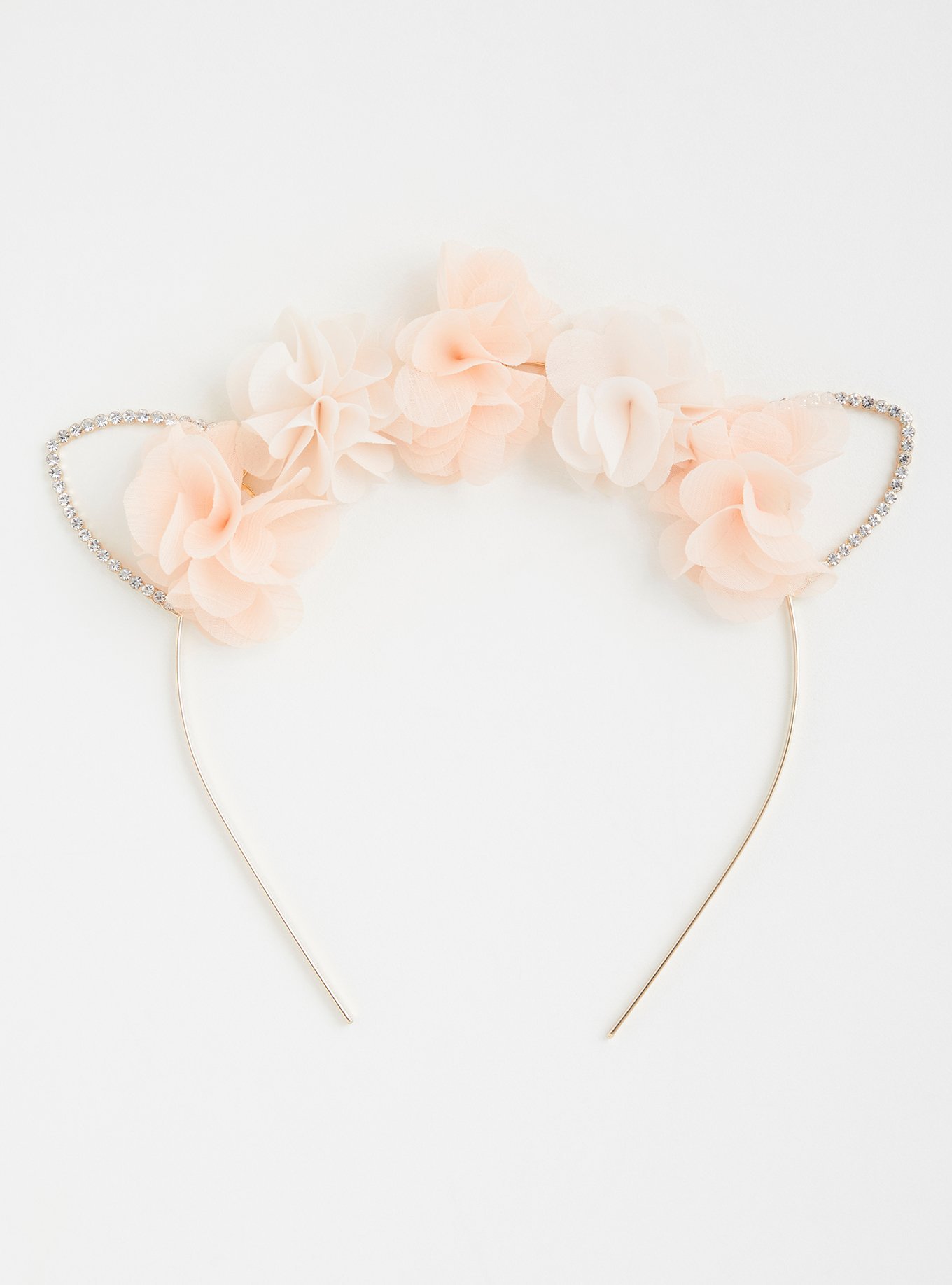 Plus Size - Peach Floral Chiffon & Cat Ear Headband - Torrid