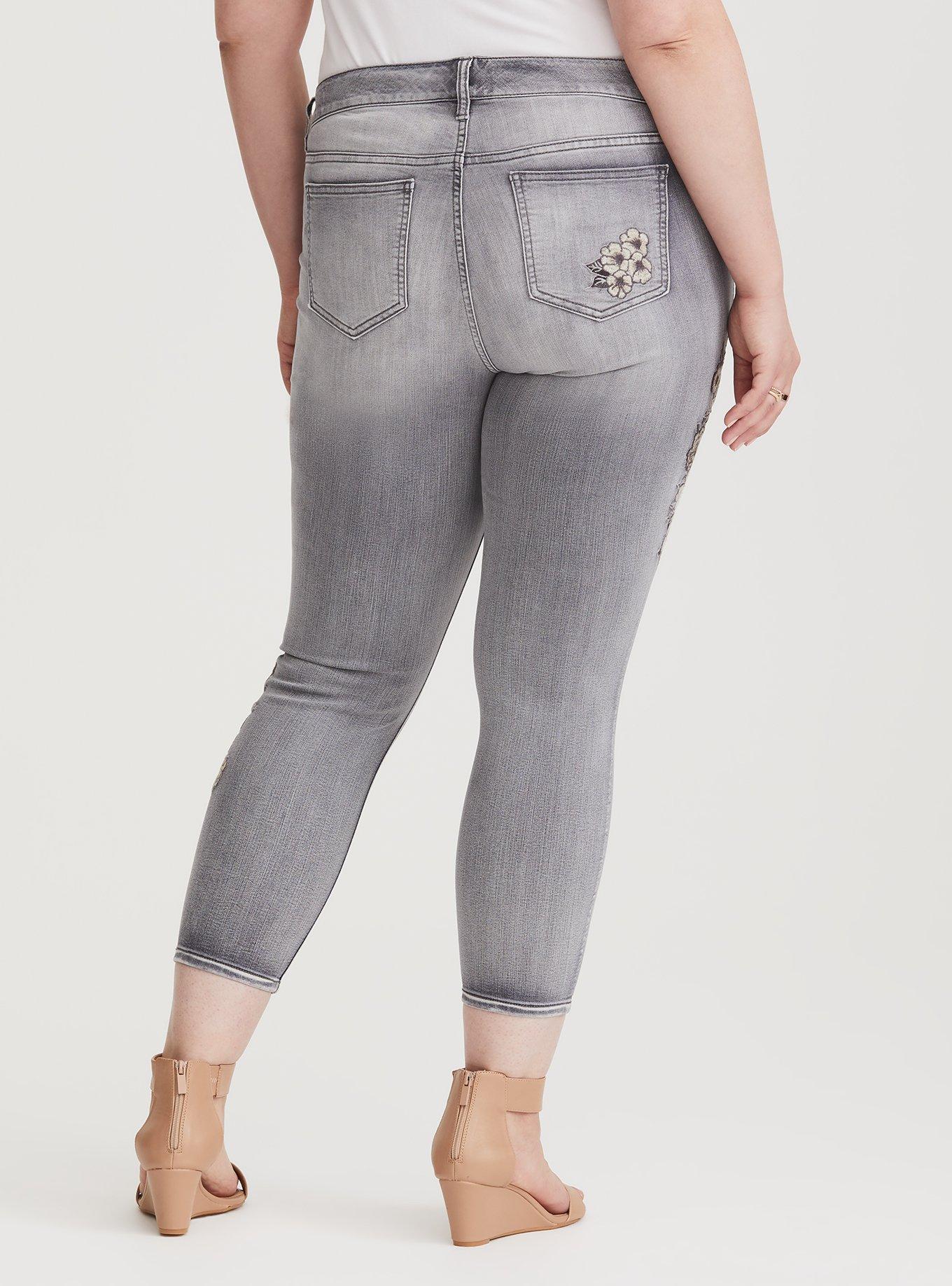 Plus Size Classic Skinny Jean - Vintage Stretch Black, GREY, alternate