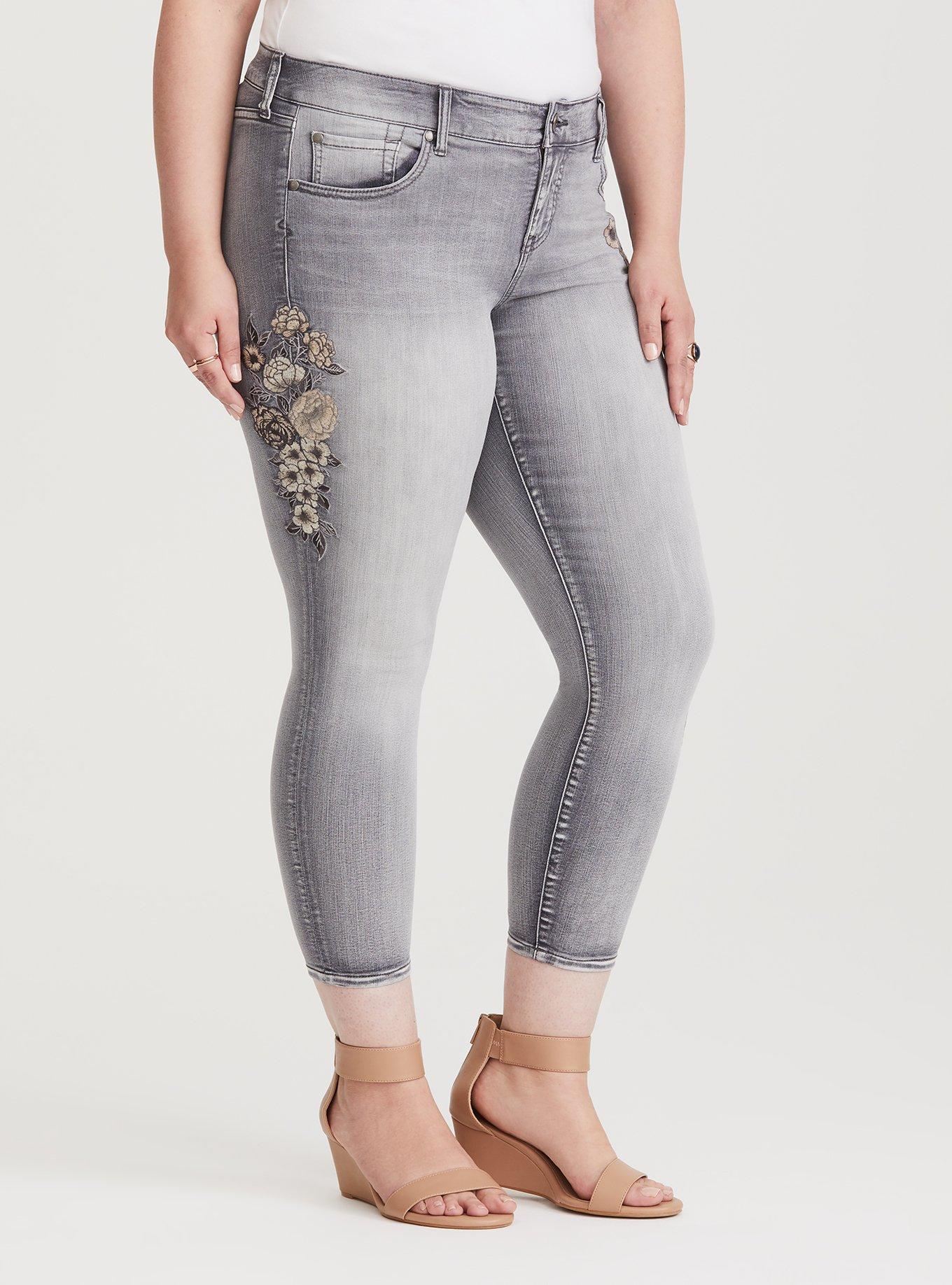 Plus Size Classic Skinny Jean - Vintage Stretch Black, GREY, alternate