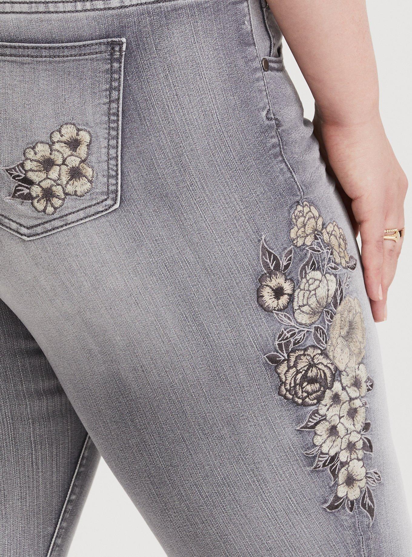 Plus Size Classic Skinny Jean - Vintage Stretch Black, GREY, alternate